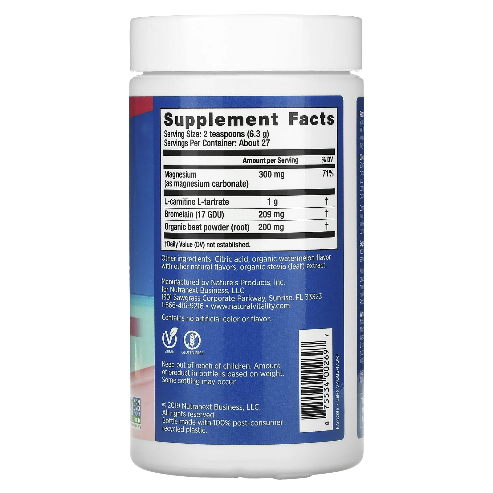 Natural Vitality, Calm, Muscles, вкус арбуза, 6 унций (170 г)