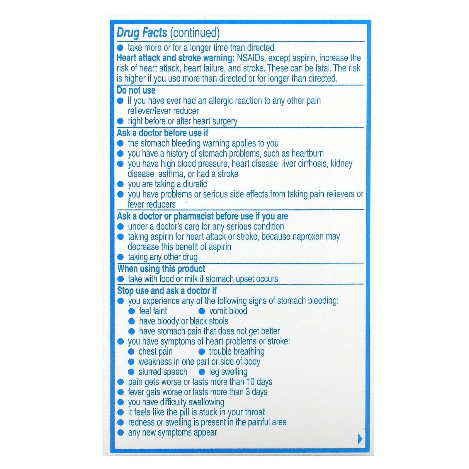 Aleve, Напроксен натрия в таблетках, 220 мг, 24 таблетки