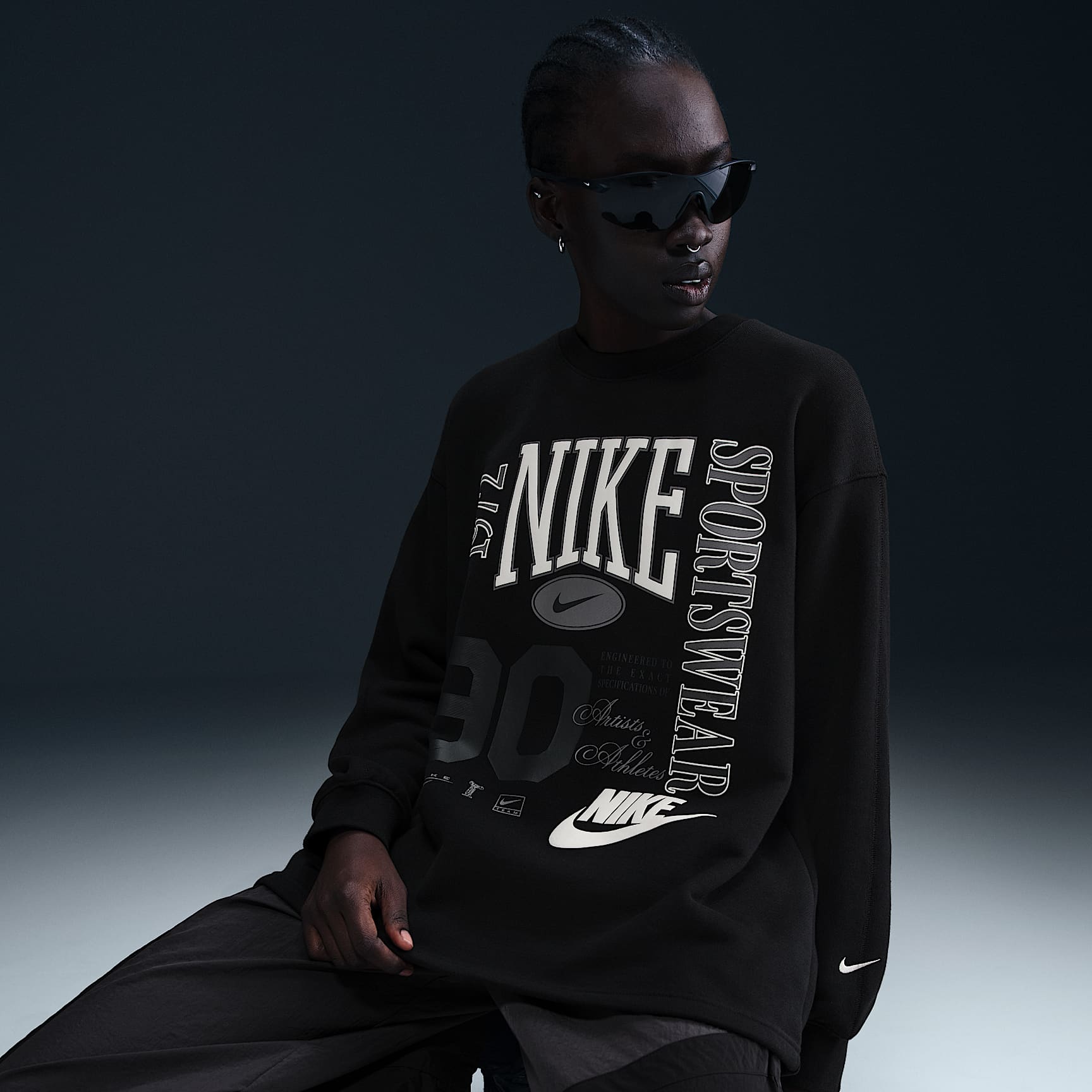 Nike Sportswear Women's Oversized Crew-Neck French Terry Sweatshirt