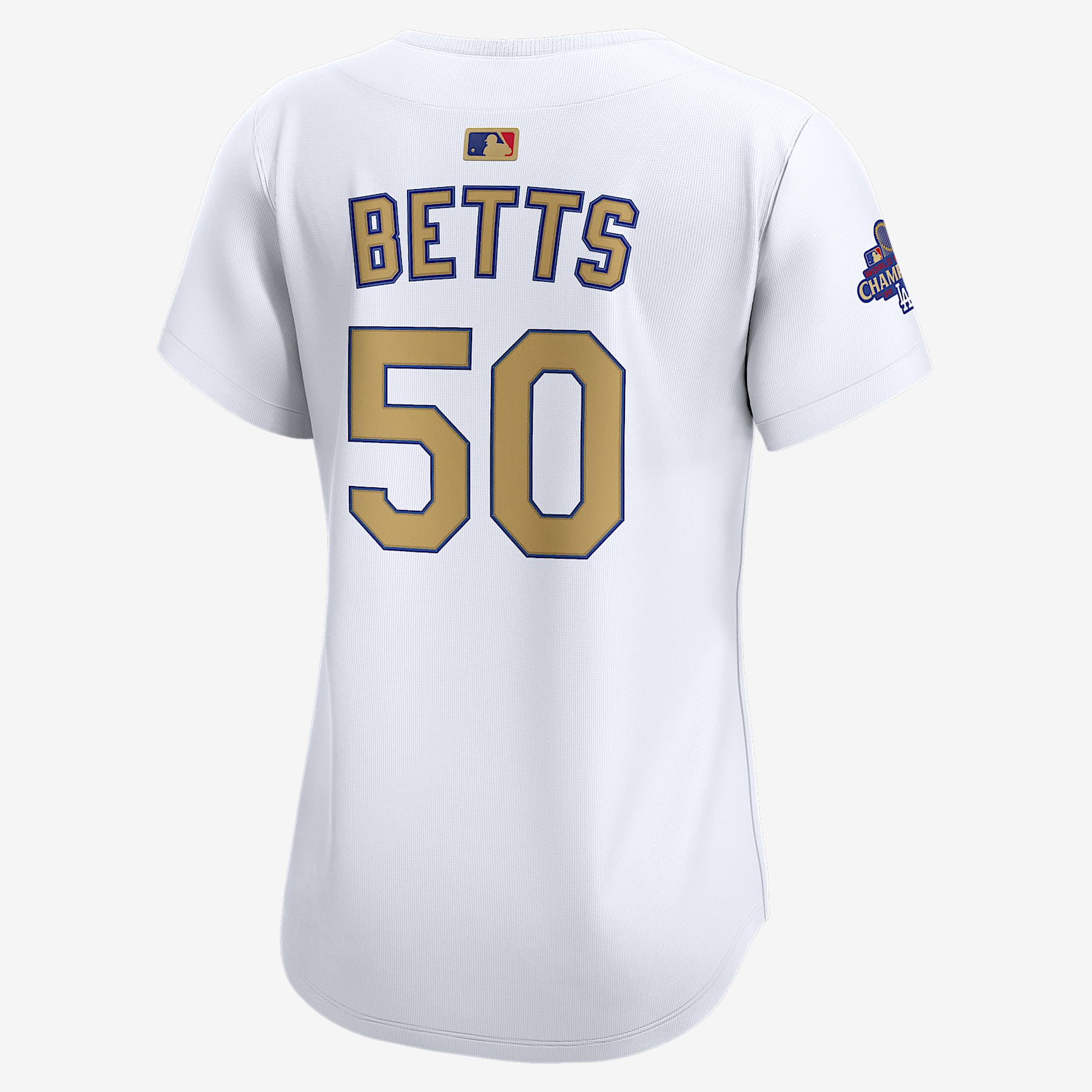 Mookie Betts Los Angeles Dodgers 2024 World Series Champions Gold Women’s Nike Dri-FIT ADV MLB Limited Jersey