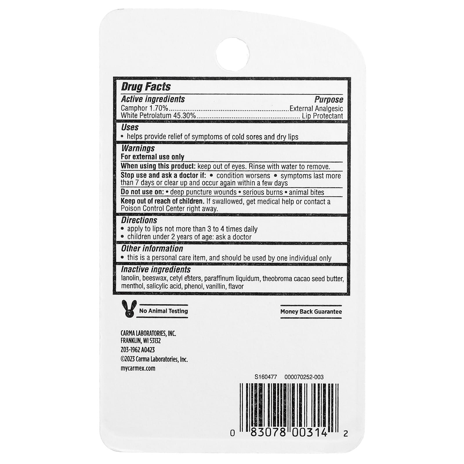 Carmex, классический бальзам для губ, лечебный, 3 тюбика по 10 г (0,35 унции)