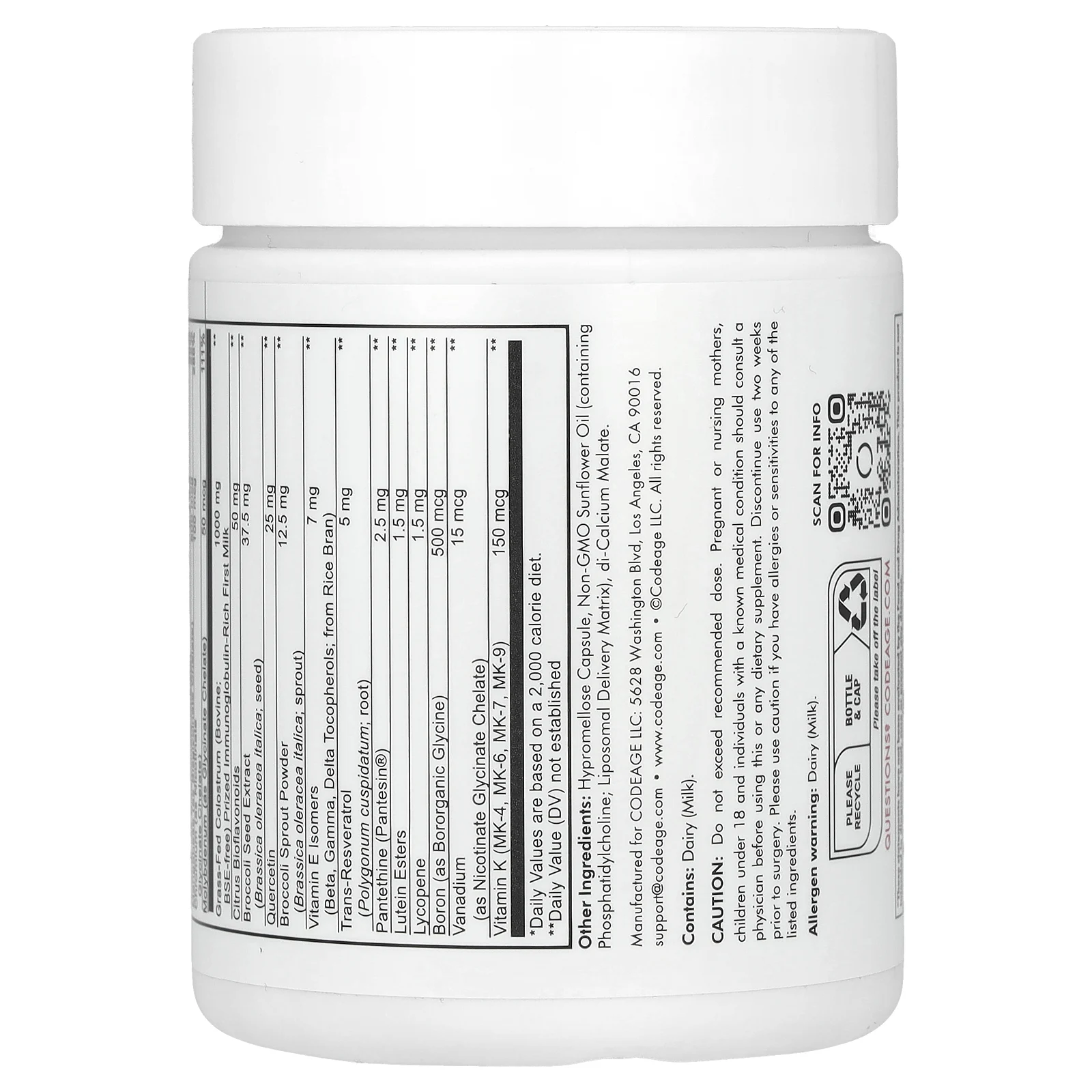 Codeage, Multivitamin Recovery Elite Max, мультивитамины для восстановления Elite Max, 90 капсул