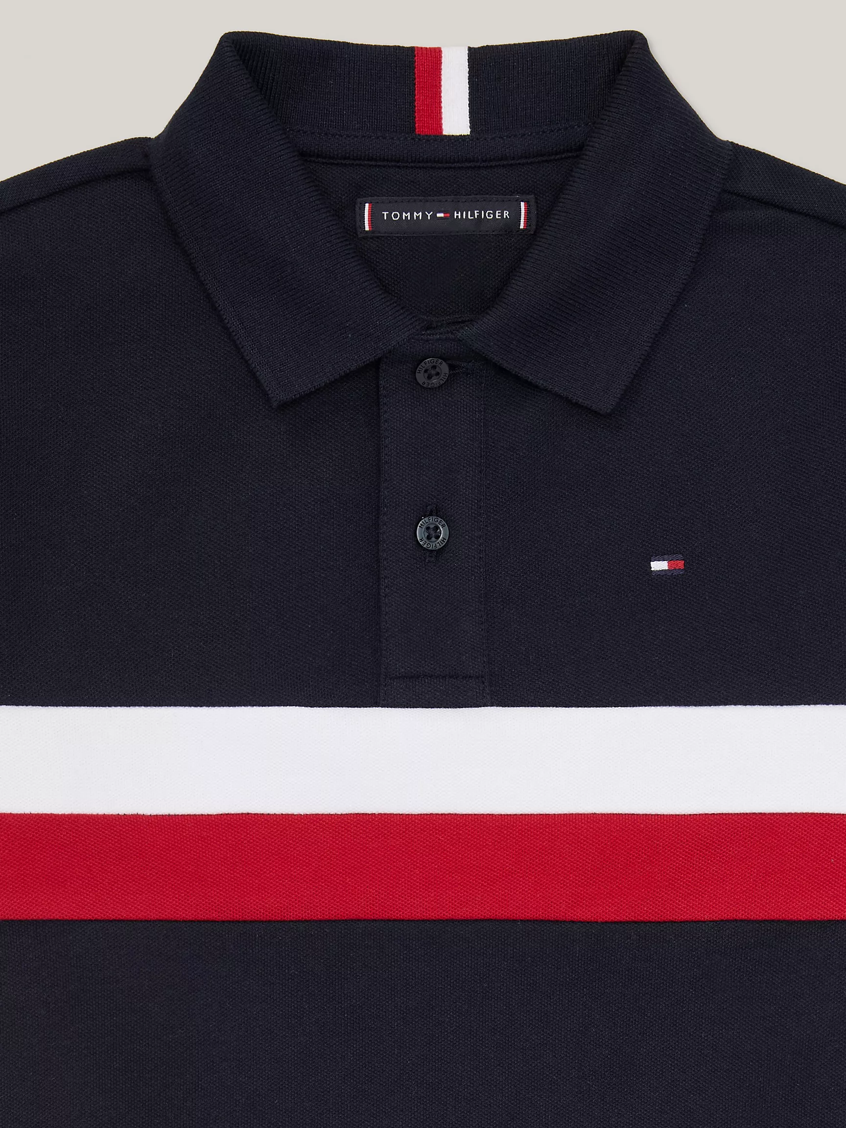 Рубашка-поло для мальчиков Tommy Hilfiger, Детское поло с длинным рукавом в стиле colorblock