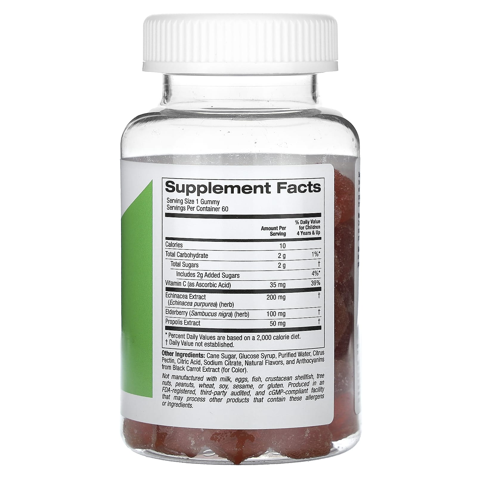 California Gold Nutrition, прополис и эхинацея для детей, без желатина, натуральный малиновый вкус, 60 вегетарианских жевательных таблеток