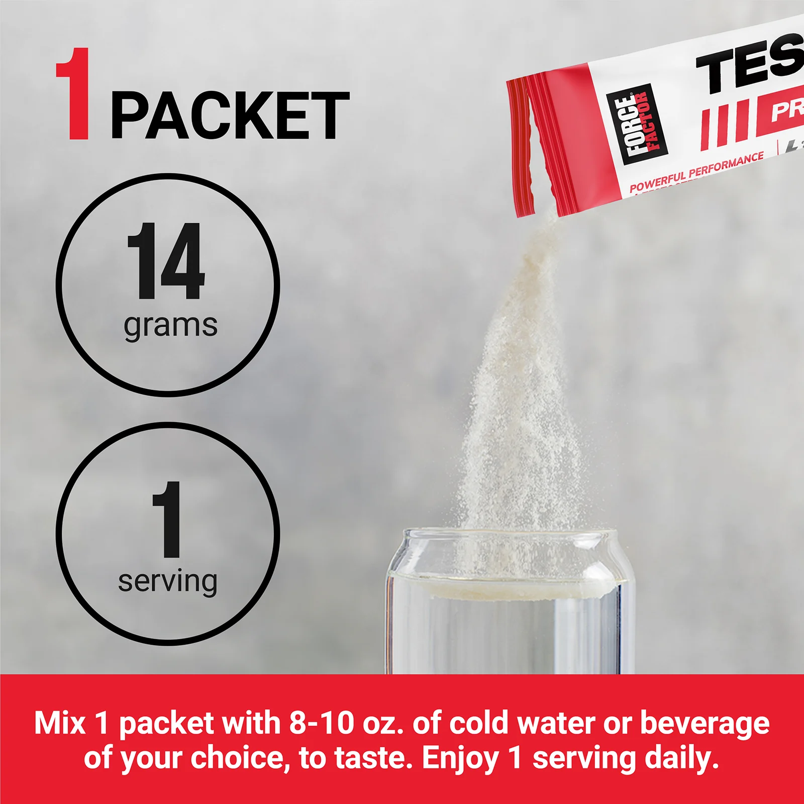 Force Factor, Test X180, предтренировочный комплекс, фруктовый пунш, 1 шт., 14 г (0,5 унции)