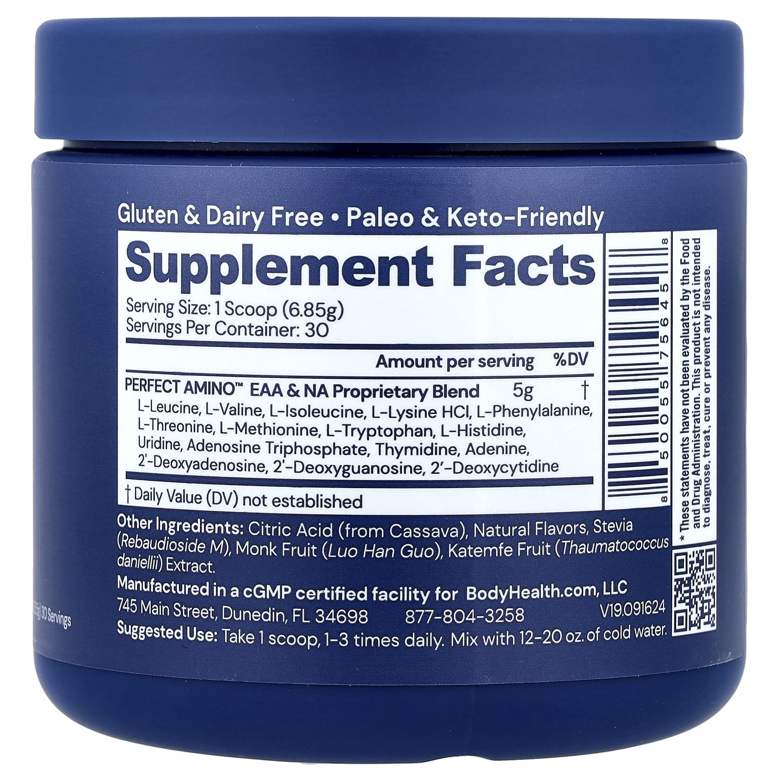 BodyHealth, Perfect Amino ™, лимон и лайм, 205,5 г (7,25 унции)