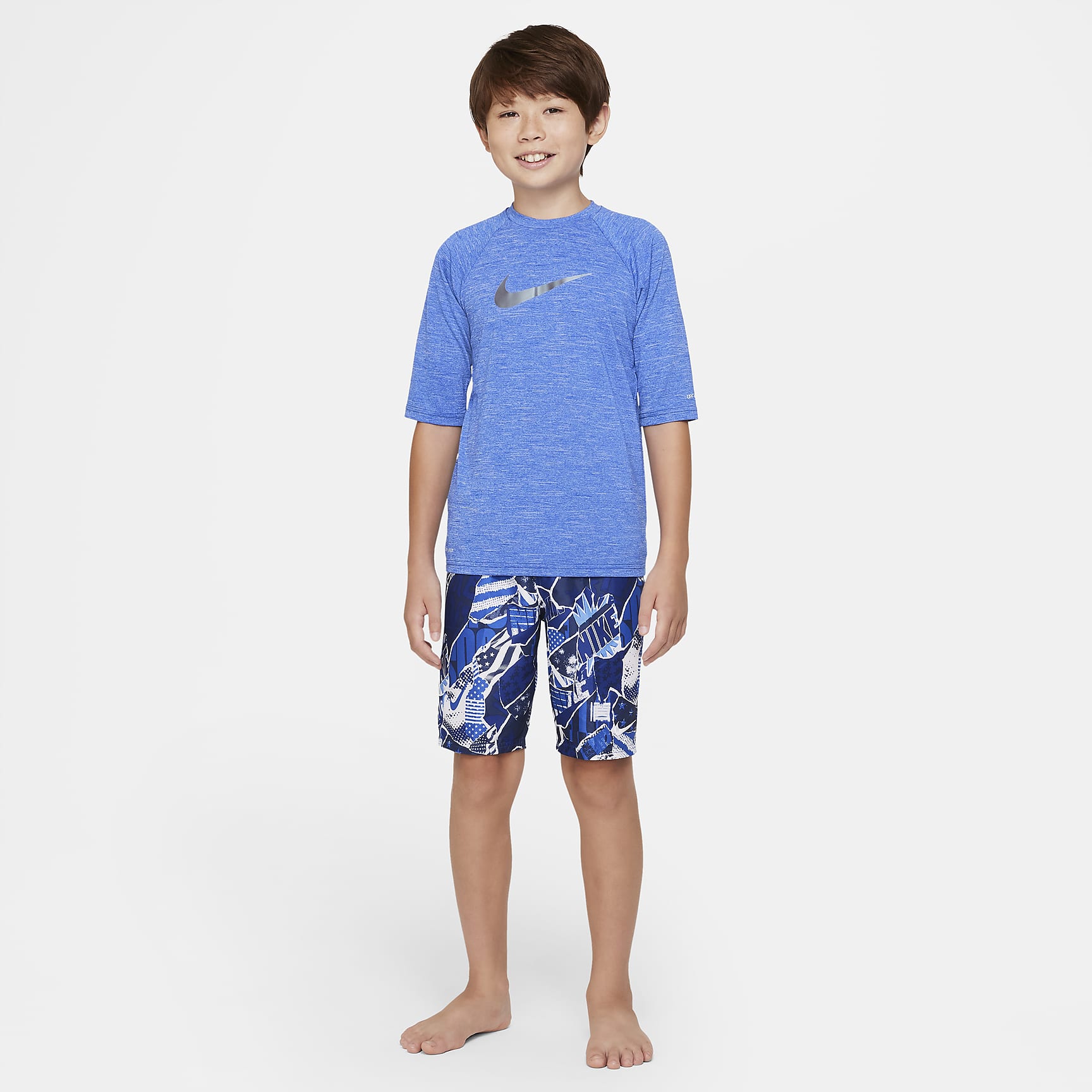 Nike Heather Big Kids' (Boys') Half Sleeve Hydroguard