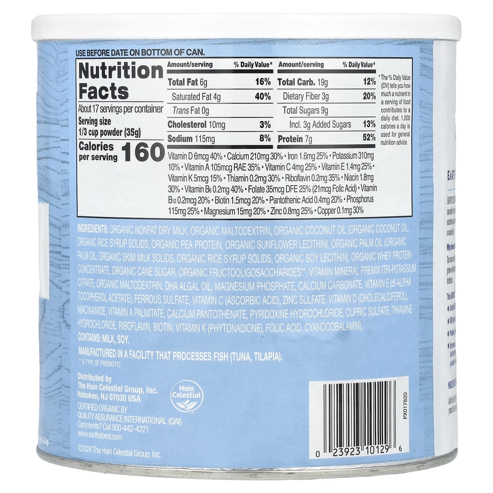 Earth's Best, Organic Toddler Milk Drink Powder, 1 Year & Up, 21 oz (595 g)