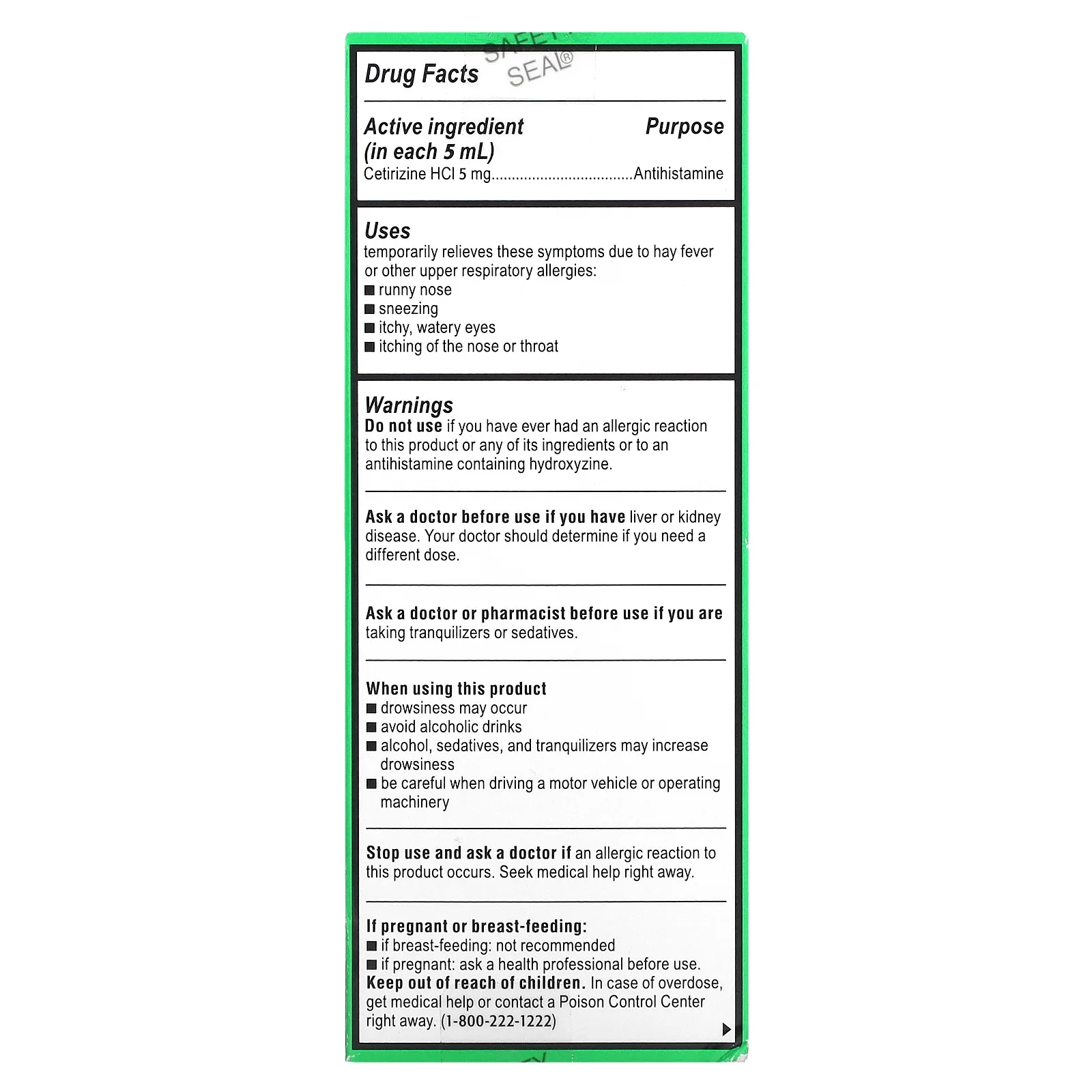 Zyrtec, Children's Allergy, Relief Syrup, для детей от 2 лет, жевательная резинка, 5 мг, 118 мл (4 жидк. Унции)