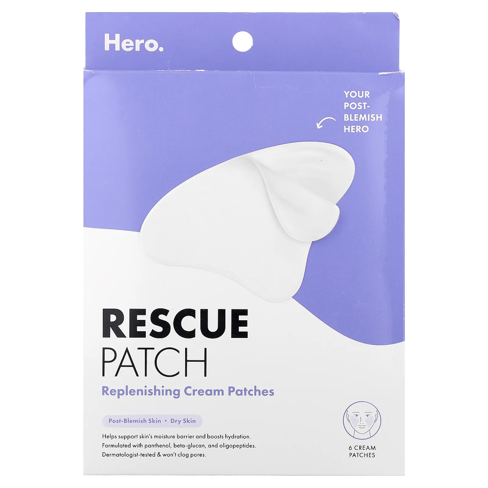 Hero Cosmetics, Rescue Patch, 6 кремовых патчей