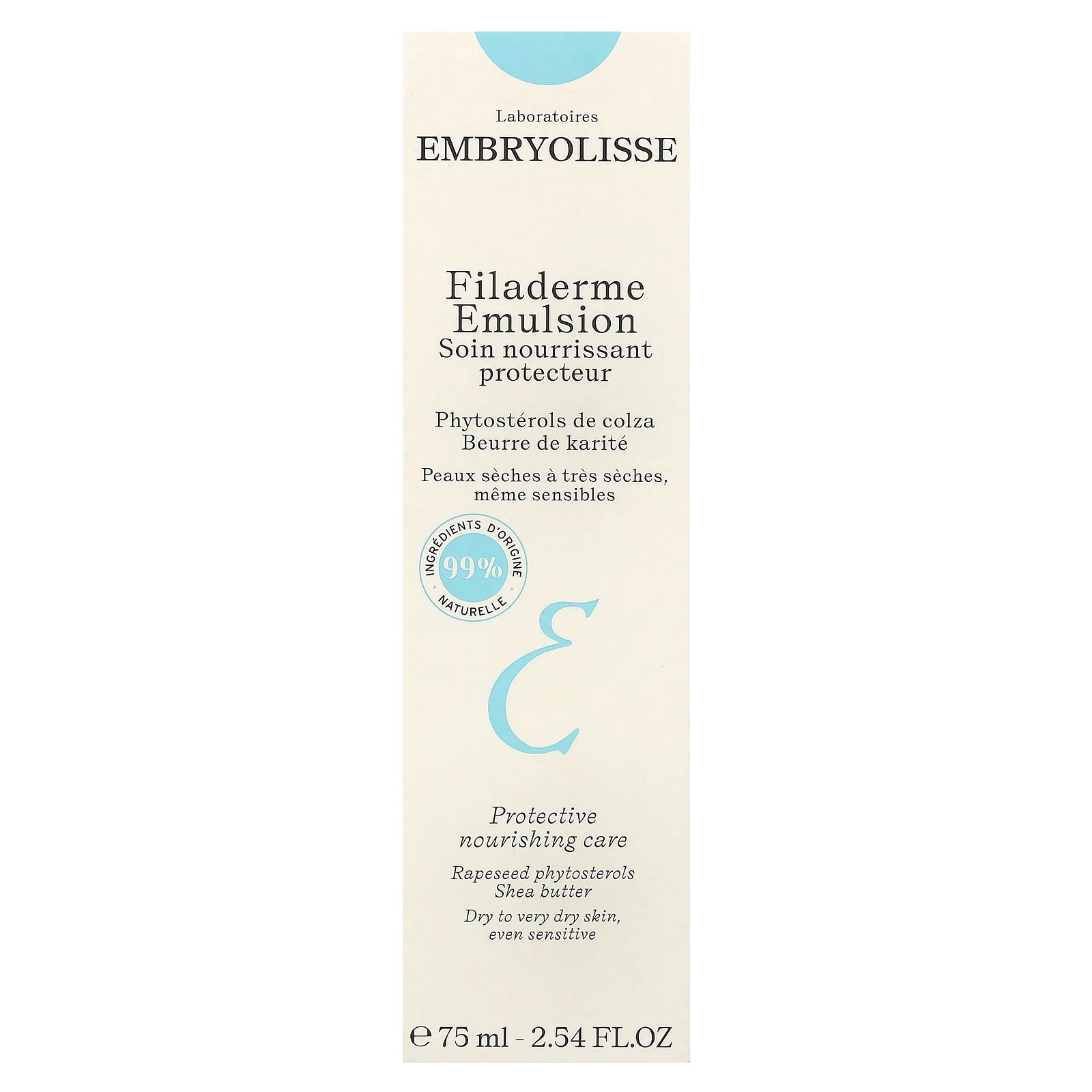 Embryolisse, филадермия, эмульсия, для сухой и очень сухой кожи, даже для чувствительной, 75 мл (2,54 жидк. унции)