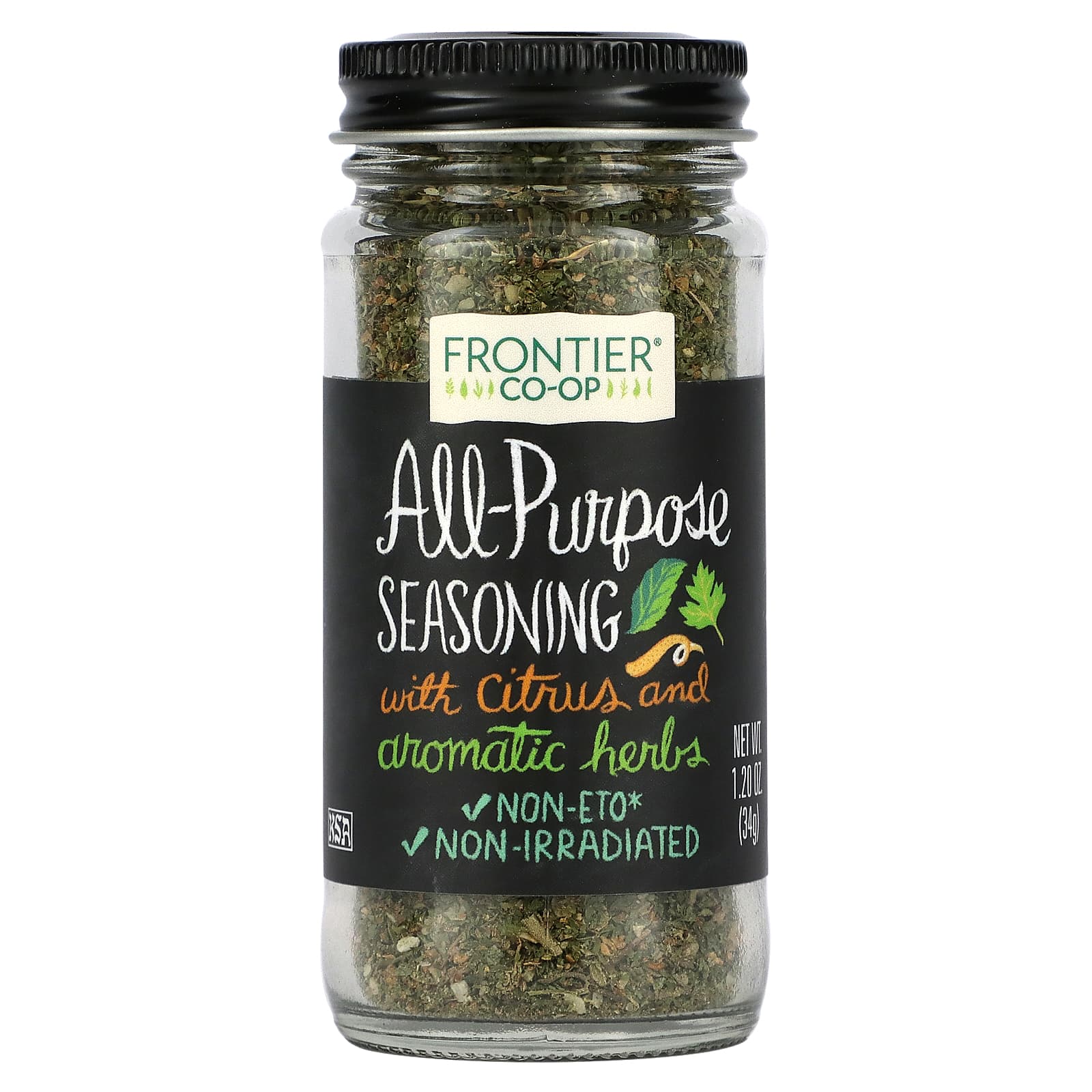 Frontier Co-op, Универсальная приправа с цитрусовыми и ароматическими травами, 34 г (1,20 унции)