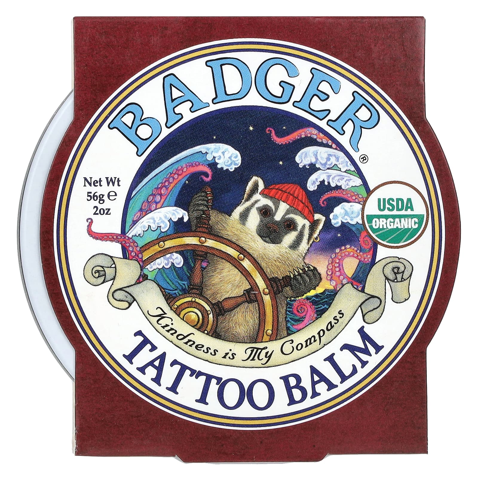 Badger Company, Органический бальзам для татуировок, 56 г (2 унции)