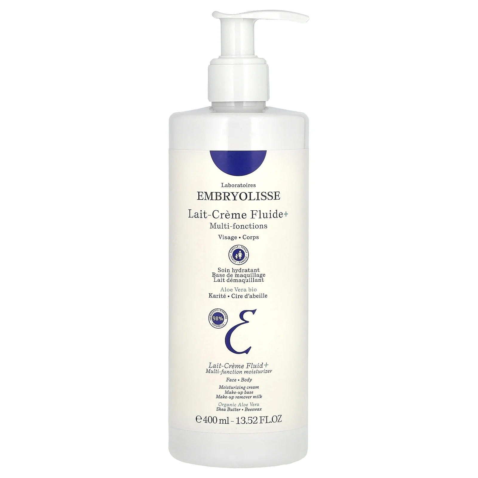 Embryolisse, Lait Creme Fluid+, многофункциональное увлажняющее средство, 400 мл (13,52 жидк. унции)
