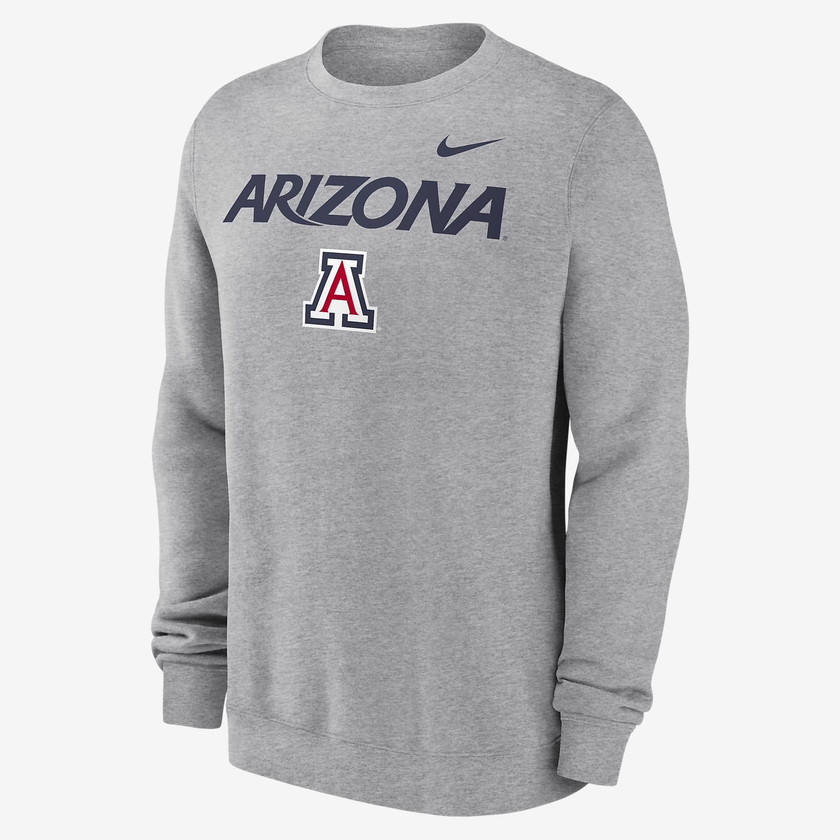Arizona Wildcats Primetime Primary Stack Men's Nike College Pullover Crew