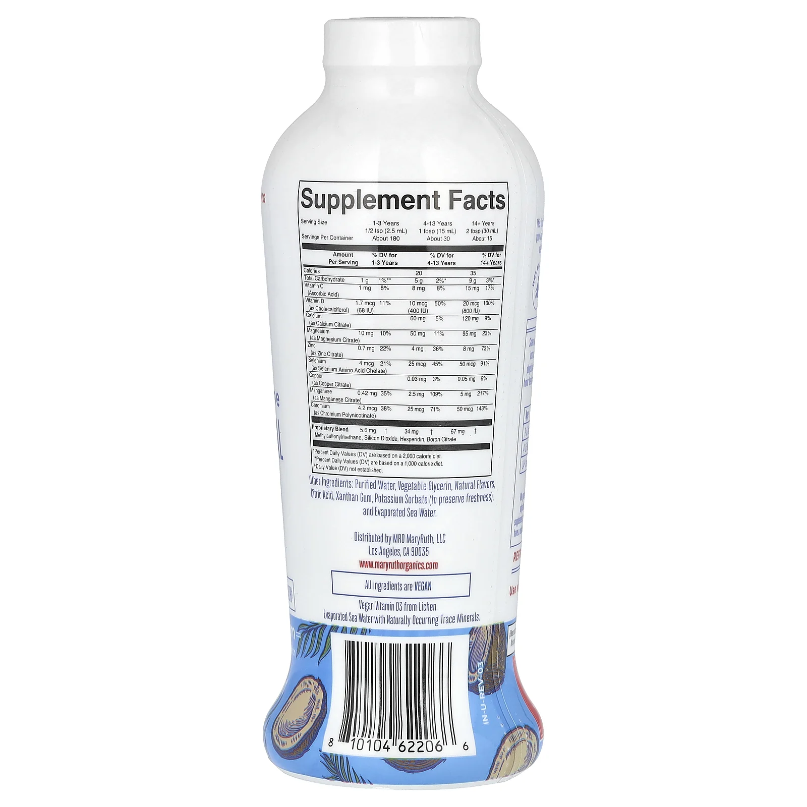 MaryRuth's, Liquid Nighttime Multimineral, Coconut Dream, 450 мл (15,22 жидк. Унции)