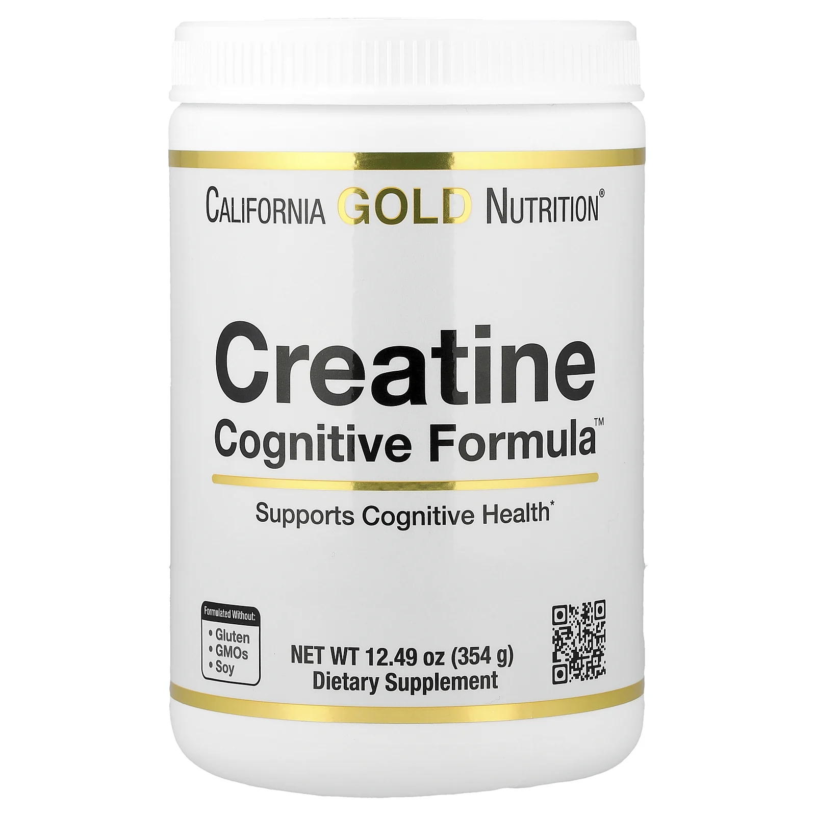 California Gold Nutrition, Creatine Cognitive Formula™, с L-лейцином, голубикой, кокосом и экстрактом винограда, 354 г