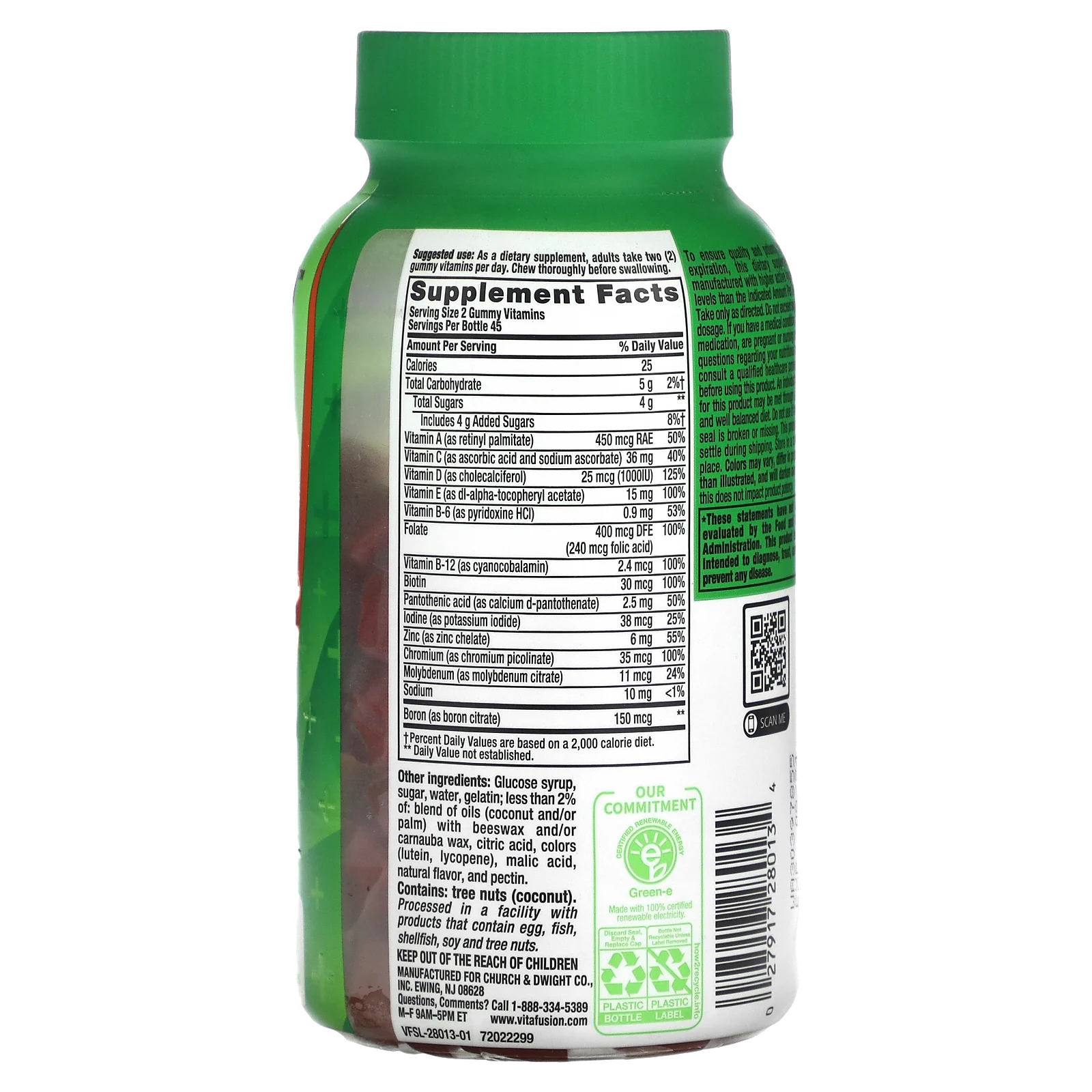 VitaFusion, Жевательные мармеладки для иммунитета Multi +, с мандарином и клубникой, 90 жевательных таблеток