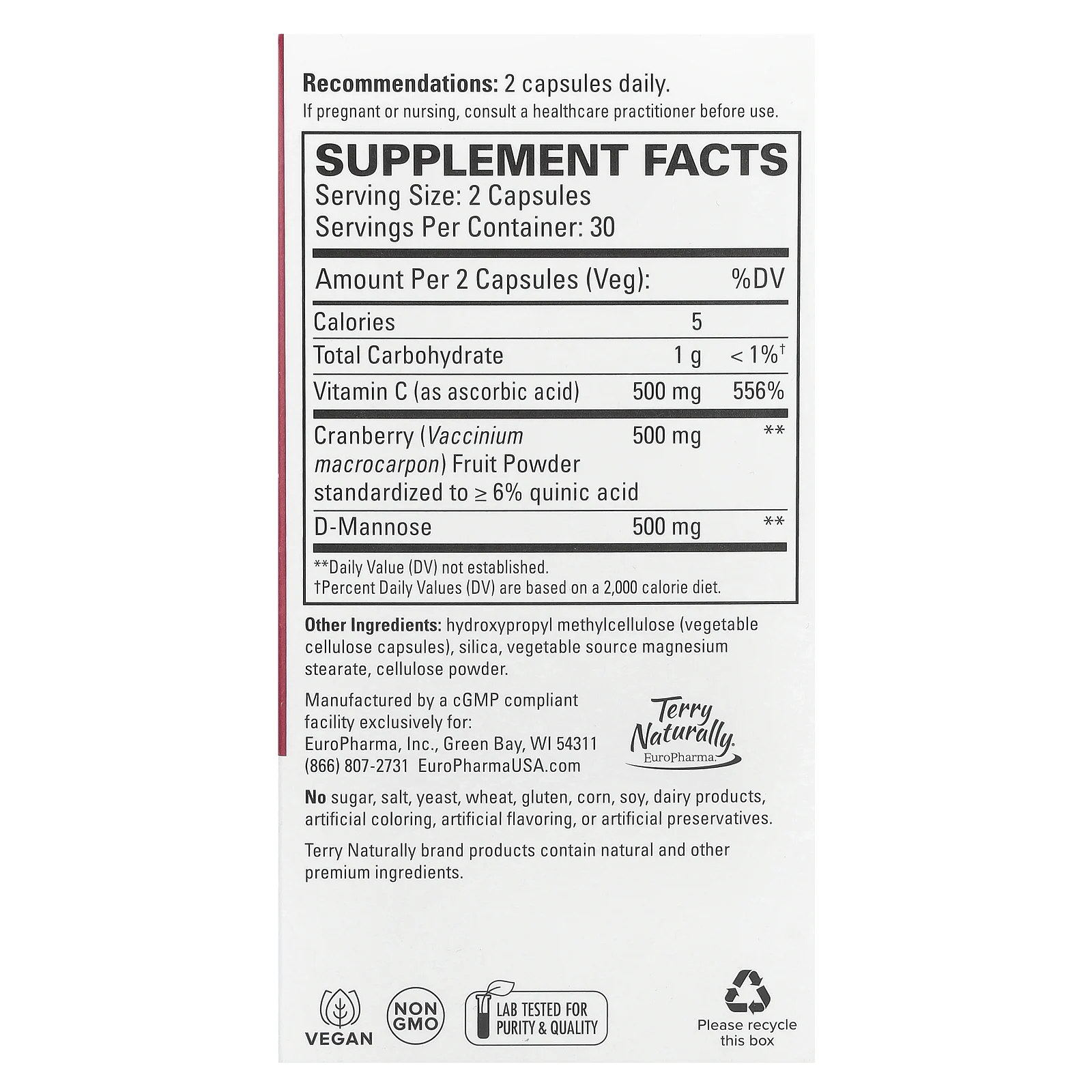 Terry Naturally, Urinary Tract Intensive Support™, 60 Capsules