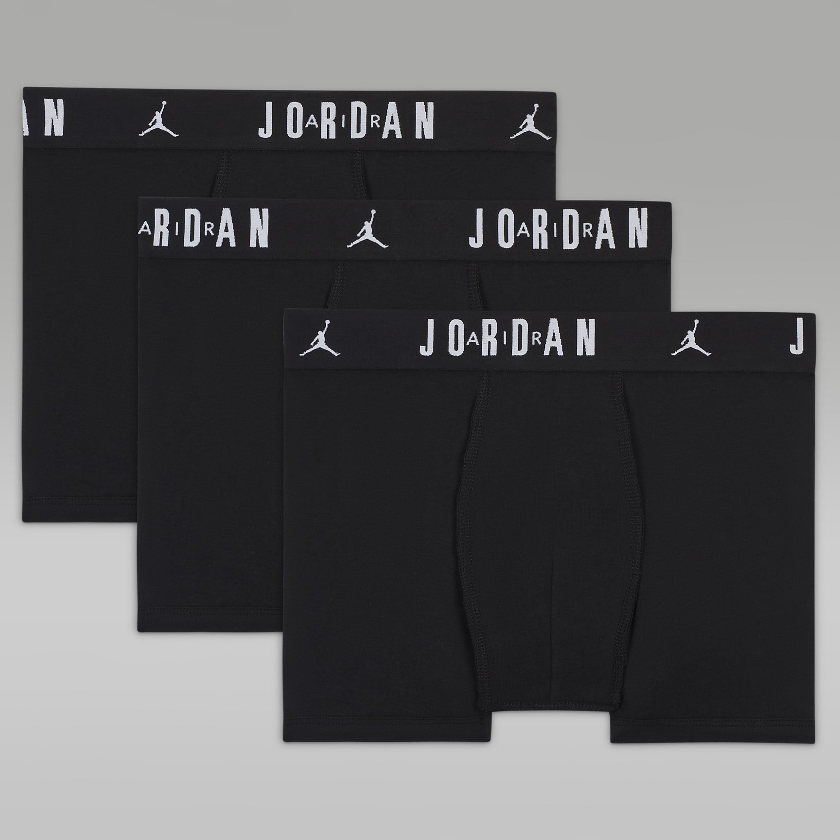 Jordan Big Kids' Flight Cotton Boxer Briefs (3-Pack)