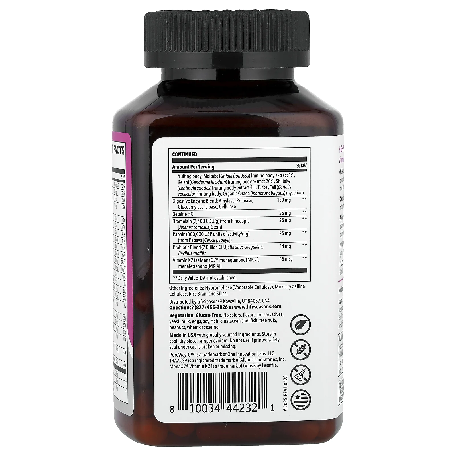 LifeSeasons, Therapeutics, мультивитамины для женщин, высокая эффективность, 120 растительных капсул