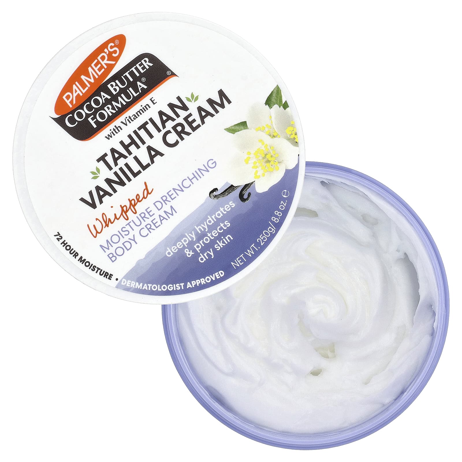 Palmer's, Cocoa Butter Formula® с витамином E, взбитый увлажняющий крем для тела, таитянская ваниль, 250 г (8,8 унции)
