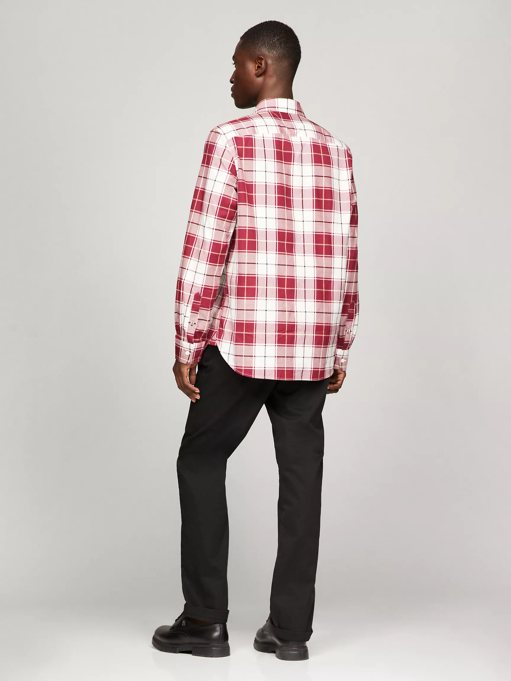 Мужская рубашка Tommy Hilfiger, Клетчатая рубашка стандартного кроя из поплина