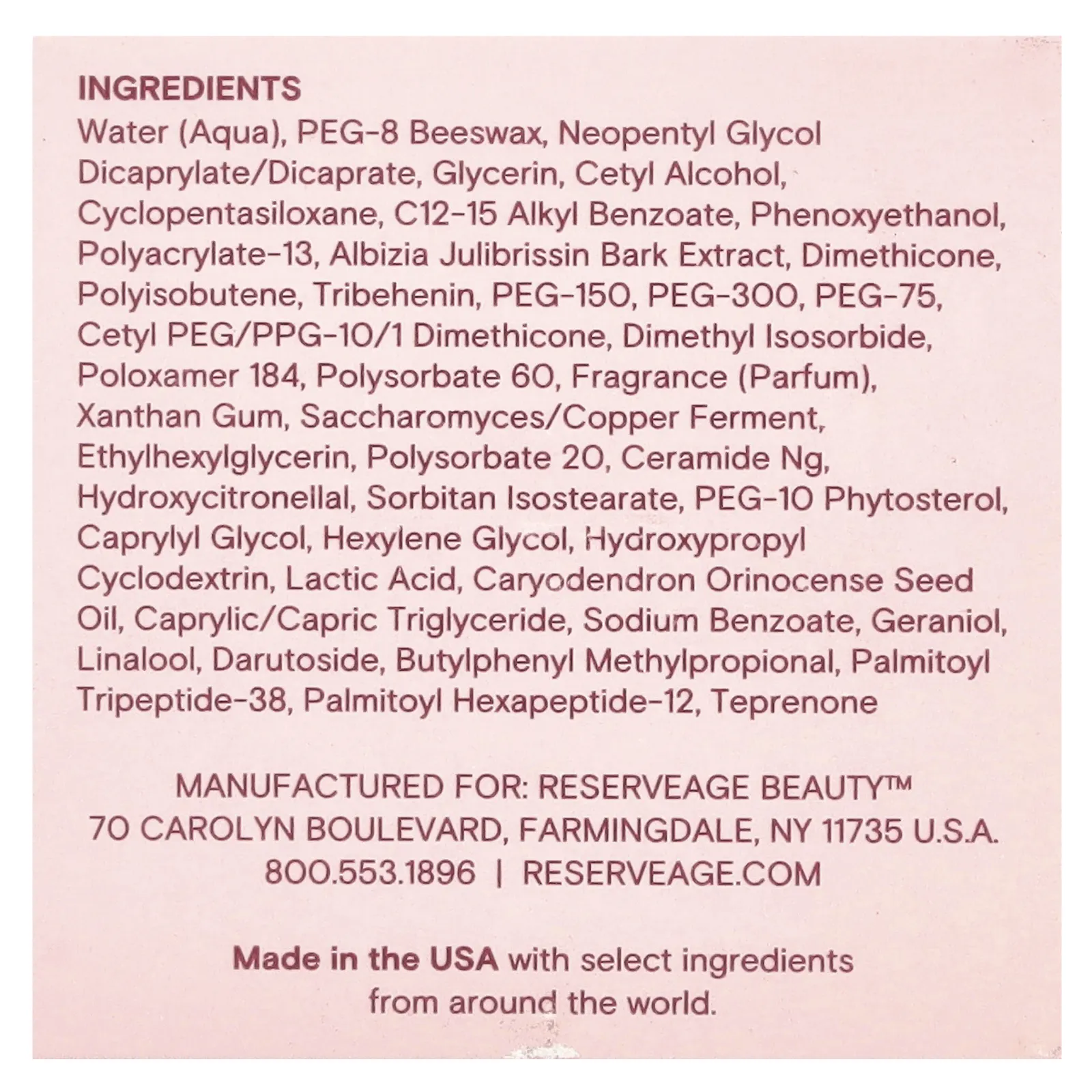 Reserveage Beauty, Укрепляющий крем для лица, 50 мл (1,7 унции)