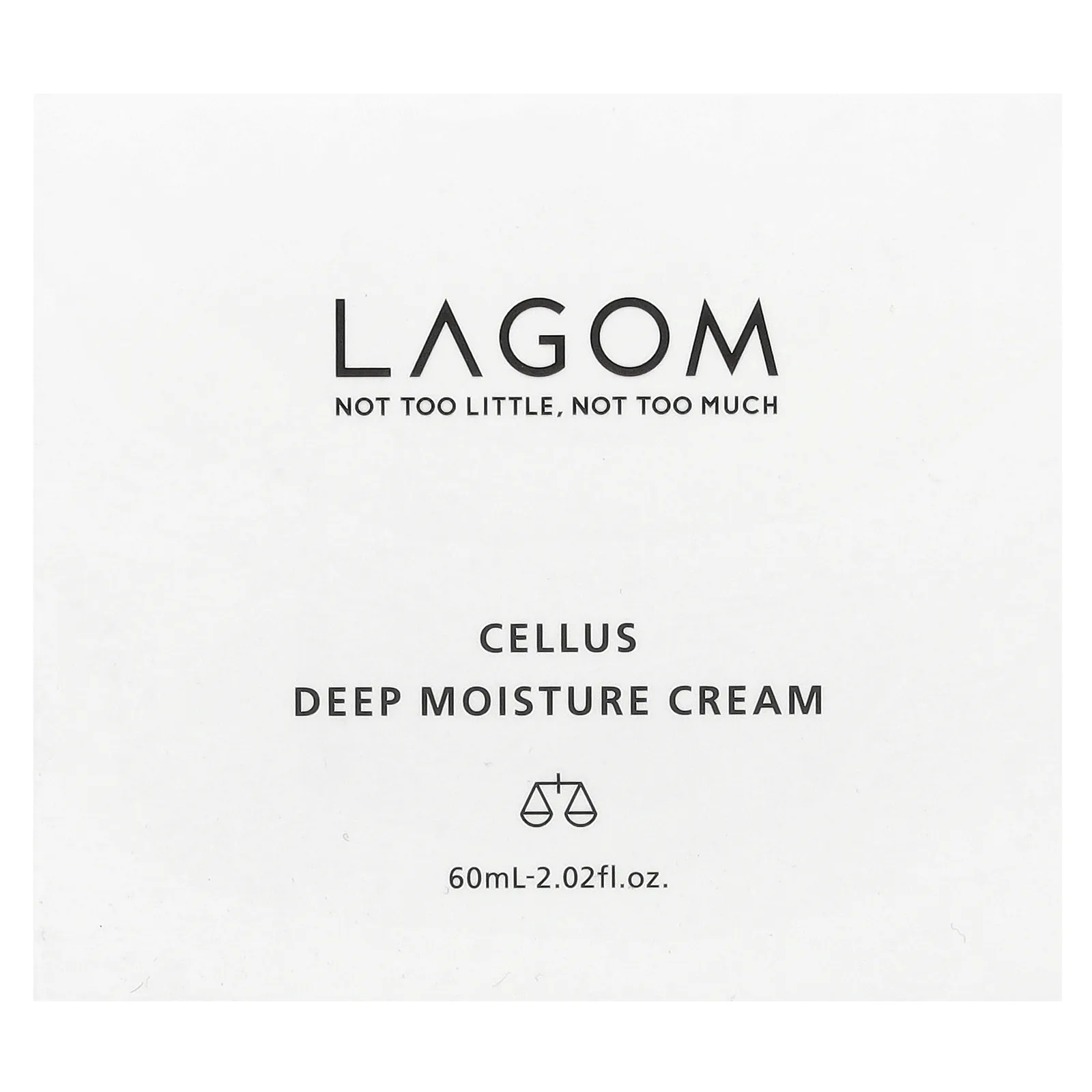 LAGOM, Крем для глубокого увлажнения Cellus, 60 мл (2,02 жидк. Унции)