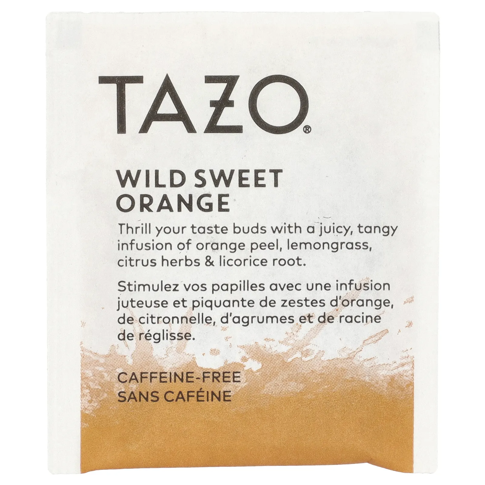 Tazo Teas, Herbal Tea, дикий сладкий апельсин, без кофеина, 20 чайных пакетиков, 45 г (1,58 унции)