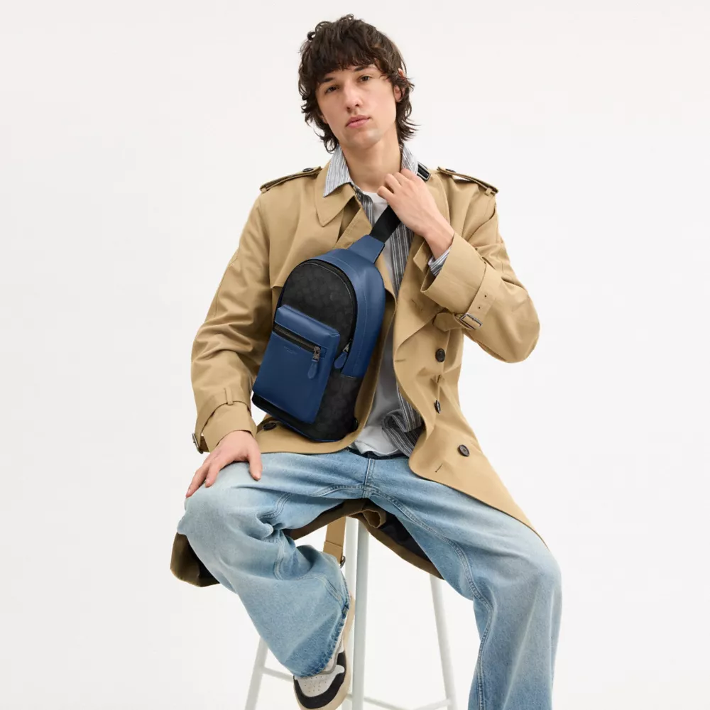 Сумка COACH West Pack In Colorblock Signature Canvas