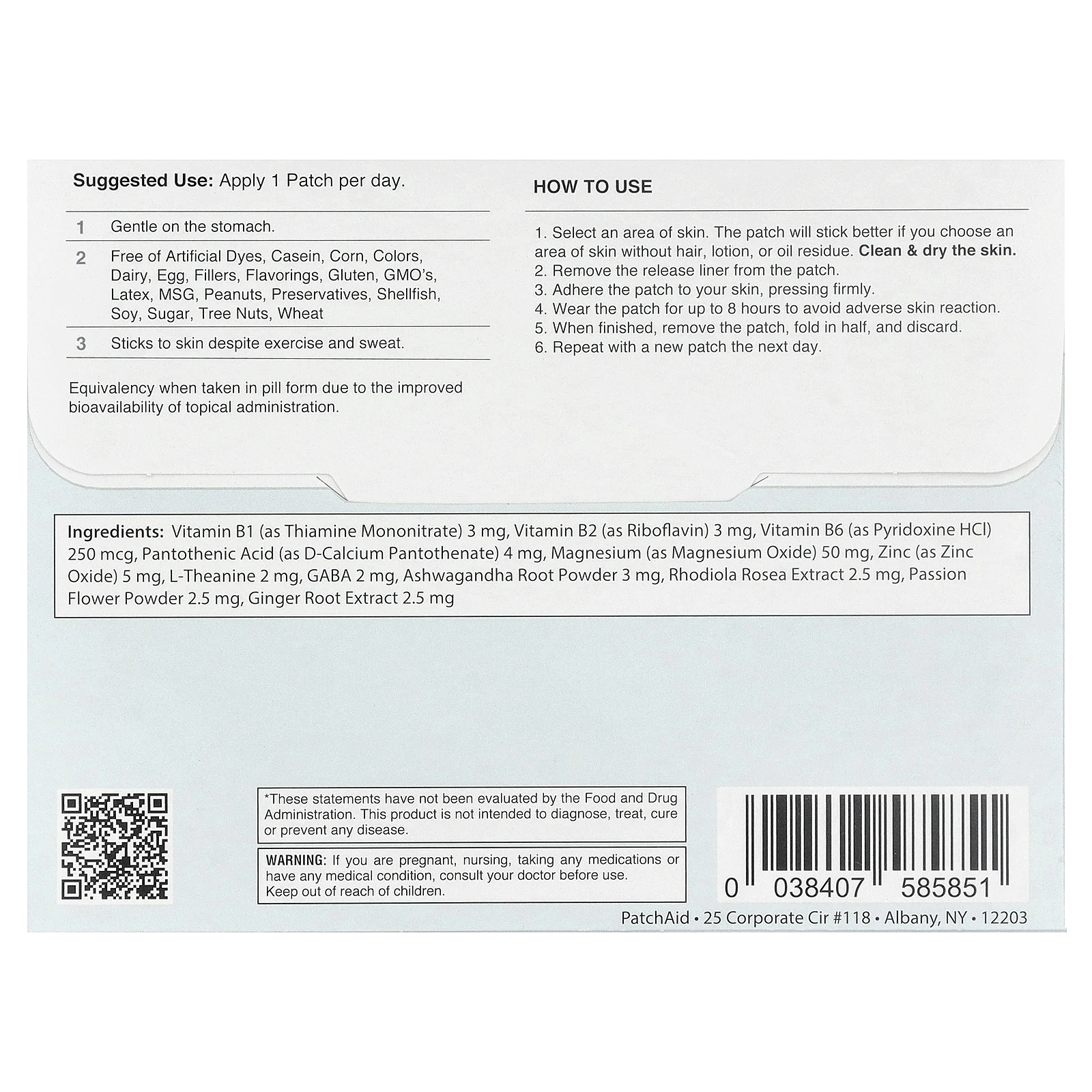 PatchAid, Kids Relax & Calm, патч для детей, 30 патчей