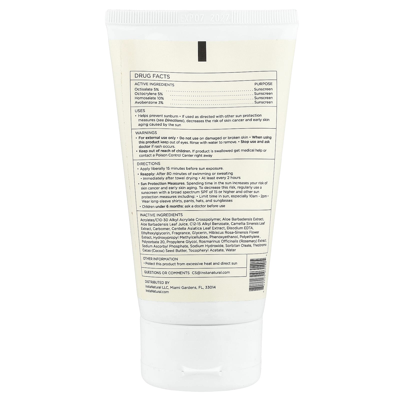 InstaNatural, Лосьон с витамином C, SPF 50, 5 жидк. Унций