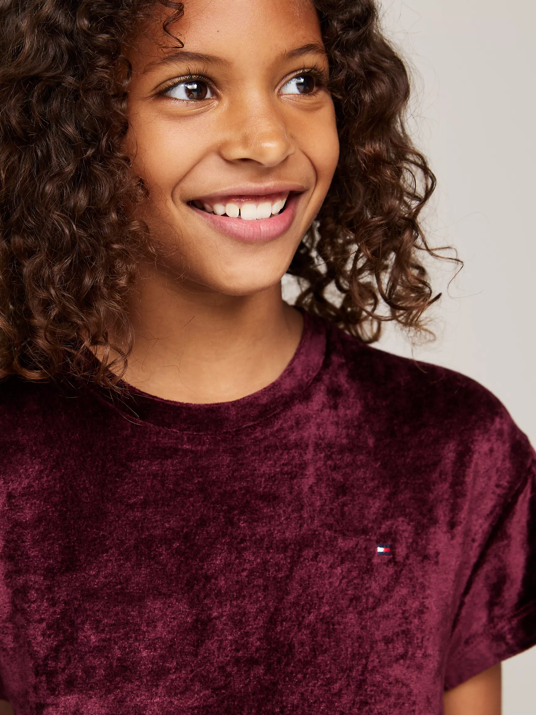 Платье для девочек Tommy Hilfiger, Детское короткое платье из велюра Hilfiger