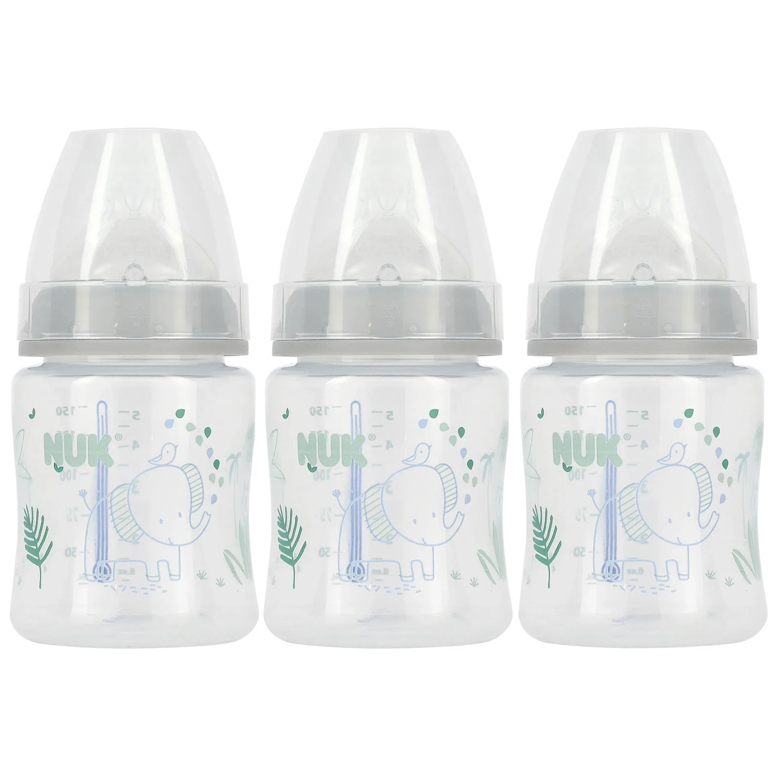 NUK, Smooth Flow, антиколиковый флакон, для детей от 0 месяцев, 3 флакона по 150 мл (5 унций)