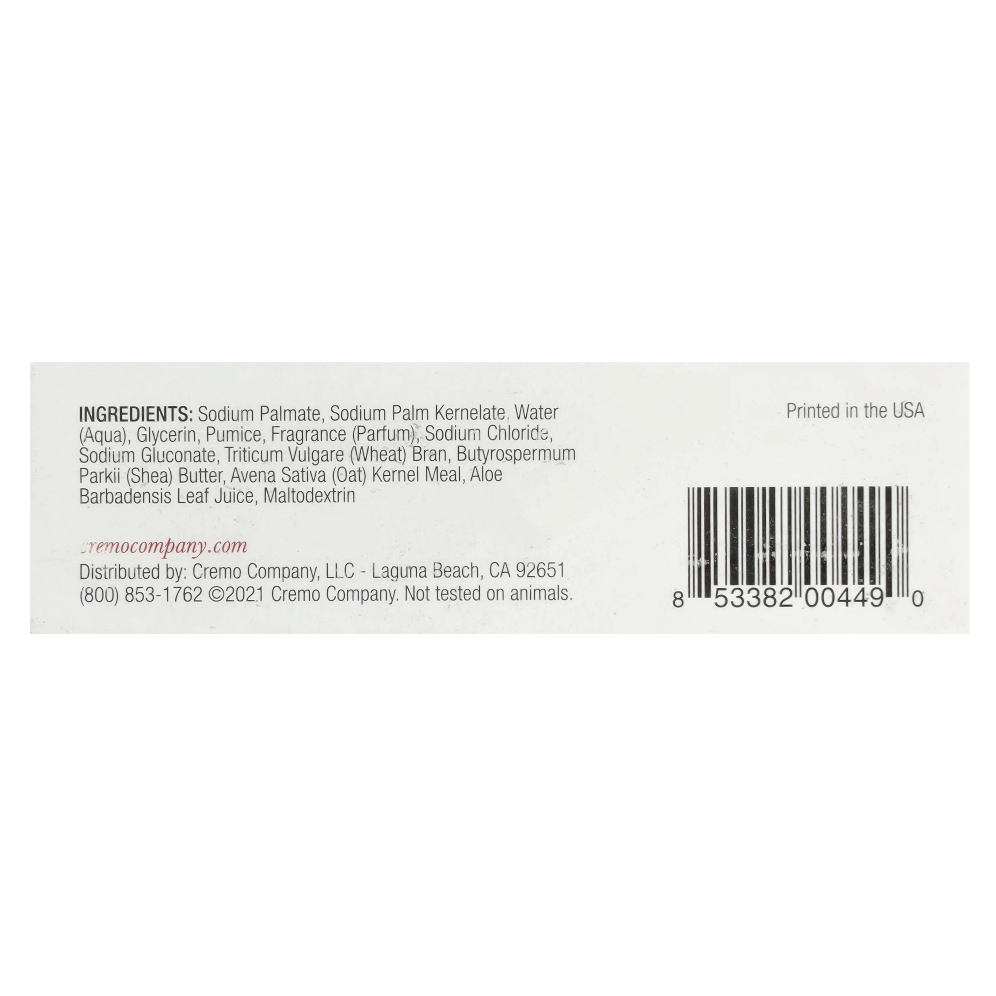 Cremo, Отшелушивающее мыло для тела, № 4, голубой кедр и кипарис, 170 г (6 унций)