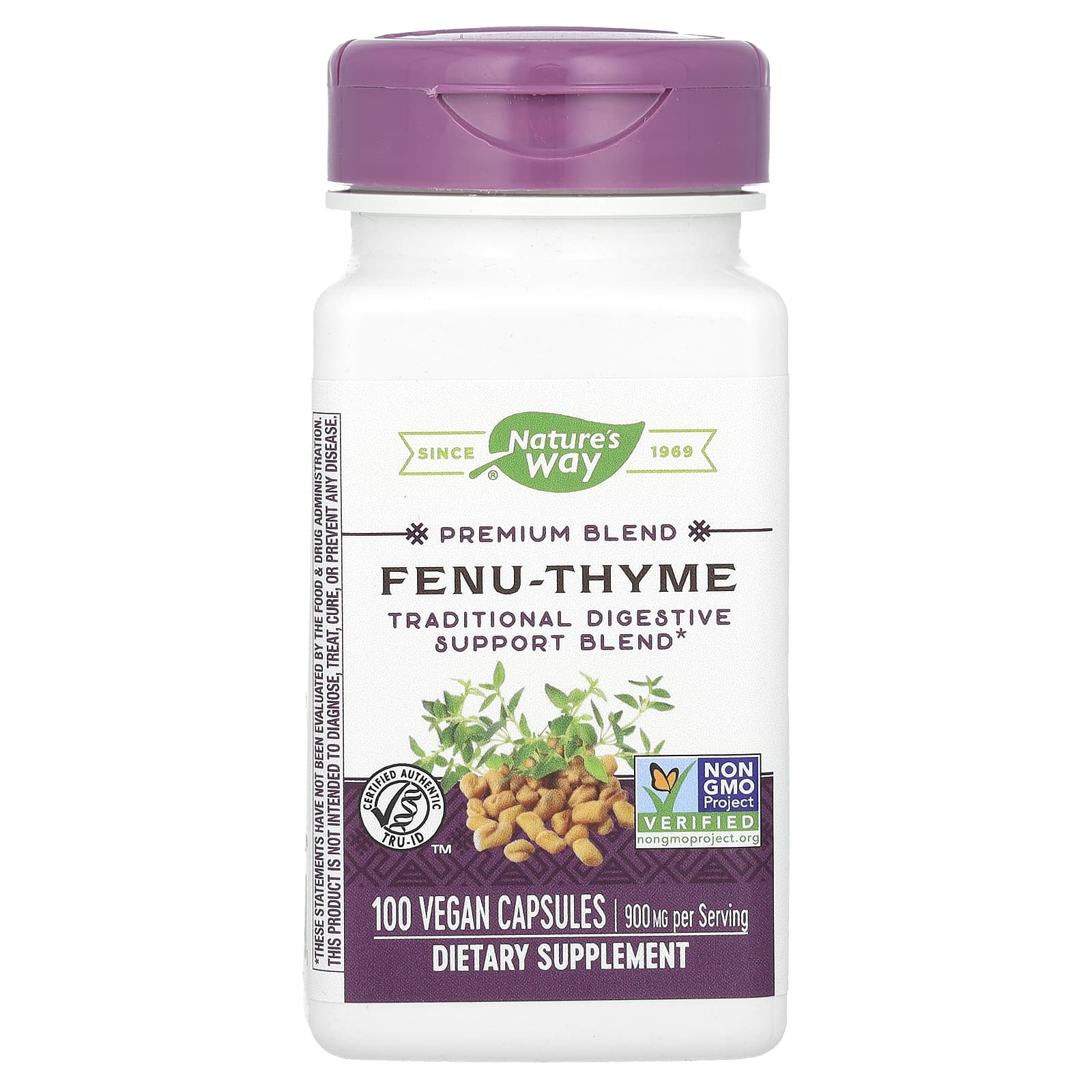 Nature's Way, Fenu-Thyme, 450 мг, 100 веганских капсул