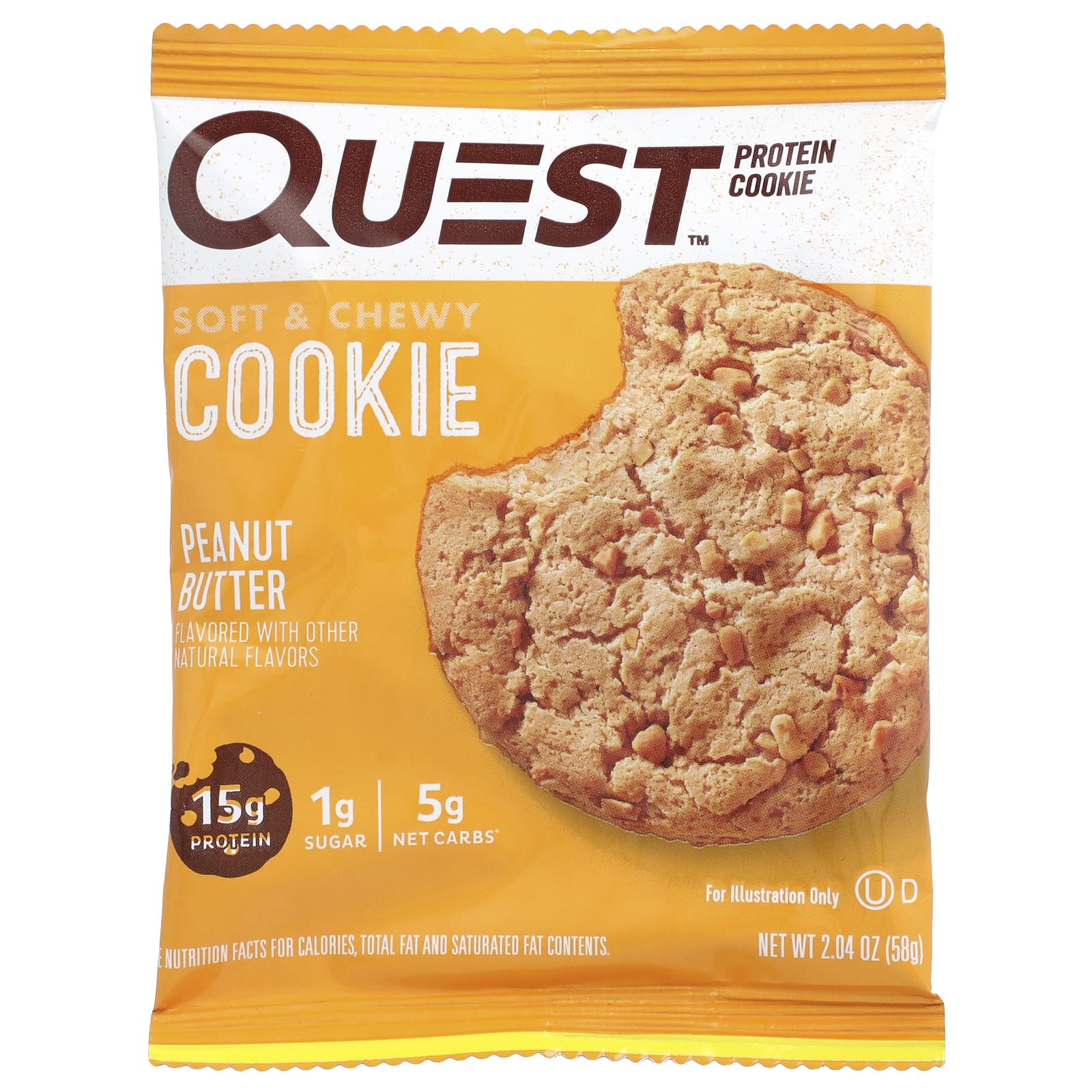 Quest Nutrition, Protein Cookie, арахисовая паста, 12 пакетиков, 58 г (2,04 унции)