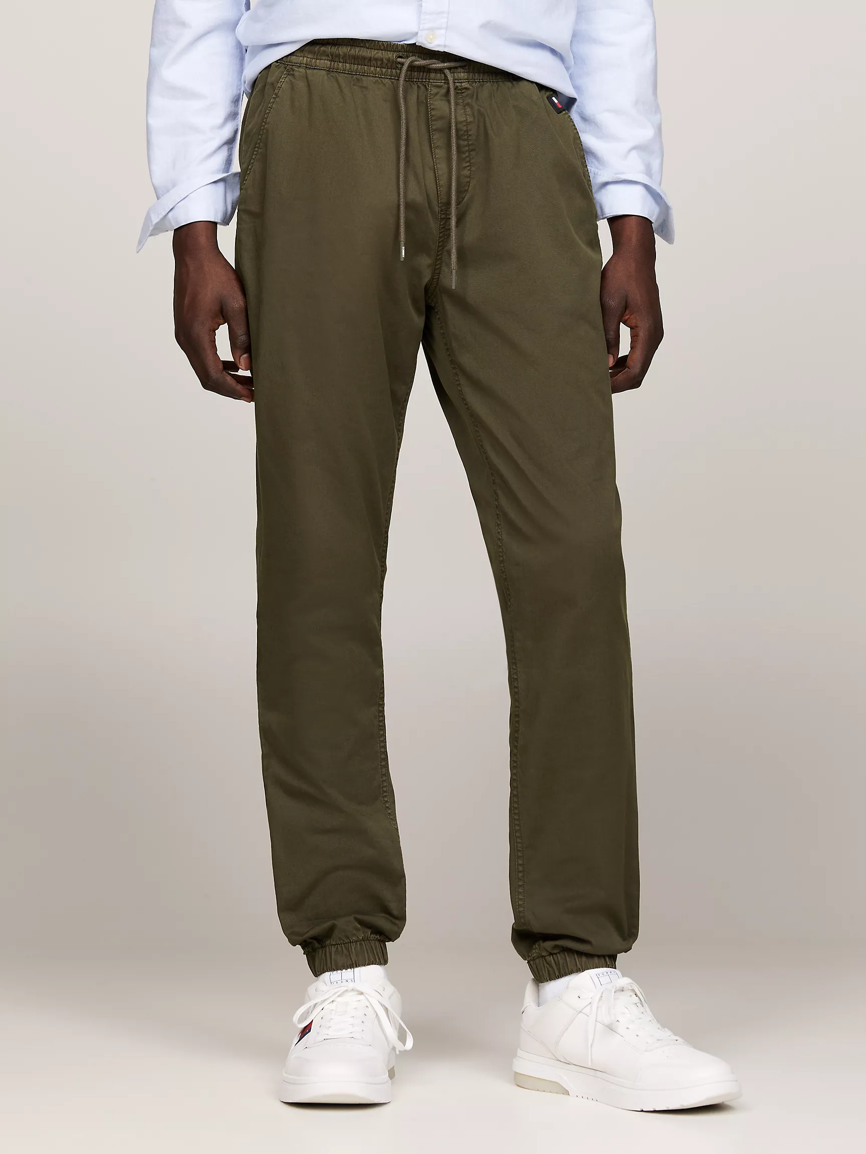 Мужские брюки Tommy Hilfiger, Приталенные джоггеры из хлопкового твила TJ