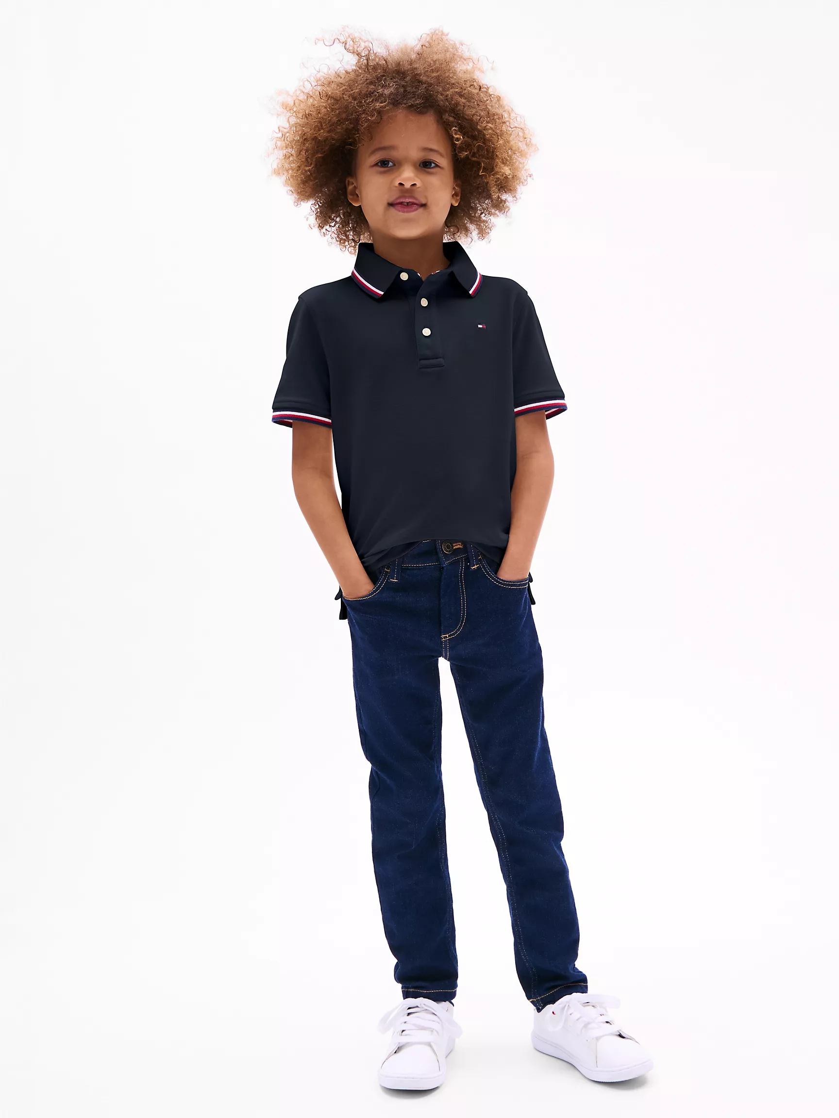 Рубашка-поло для мальчиков Tommy Hilfiger, Детское поло с коротким рукавом и влагоотводящей технологией Tommy