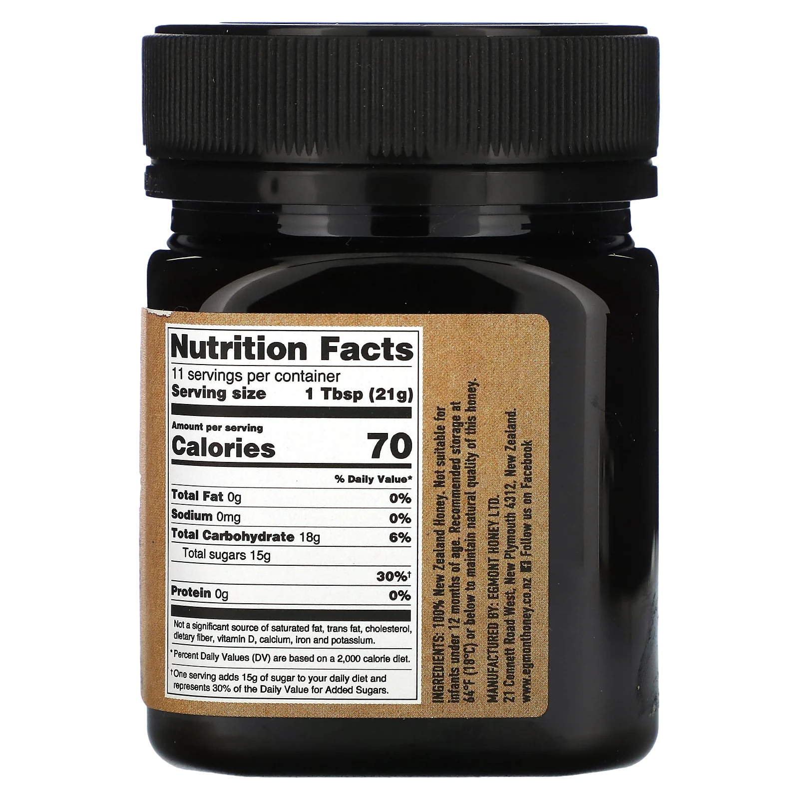 Egmont Honey, Мед манука, необработанный и непастеризованный, MGO 696+, 250 г (8,82 унции)