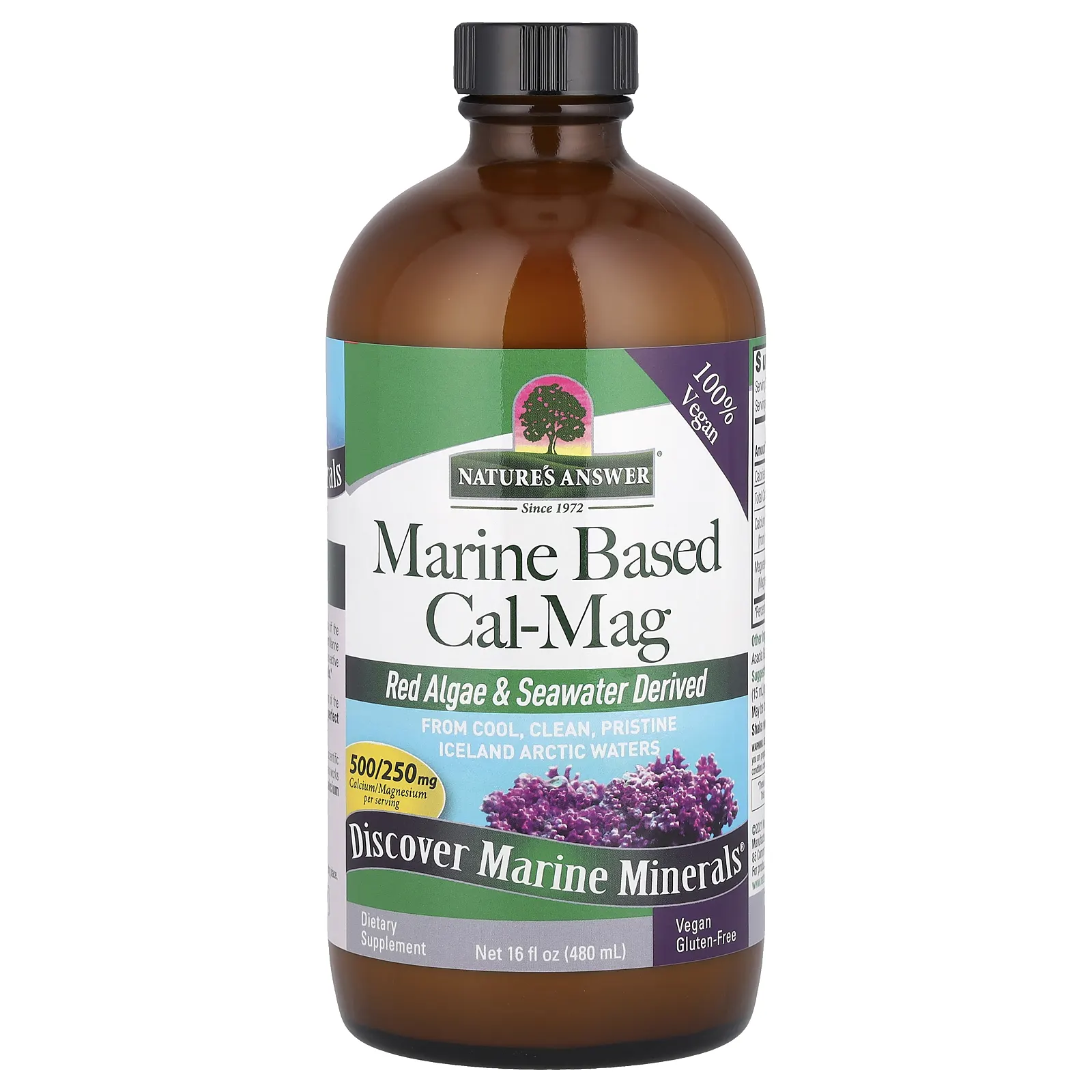 Nature's Answer, кальций и магний из морского источника, 480 мл (16 жидк. унций)