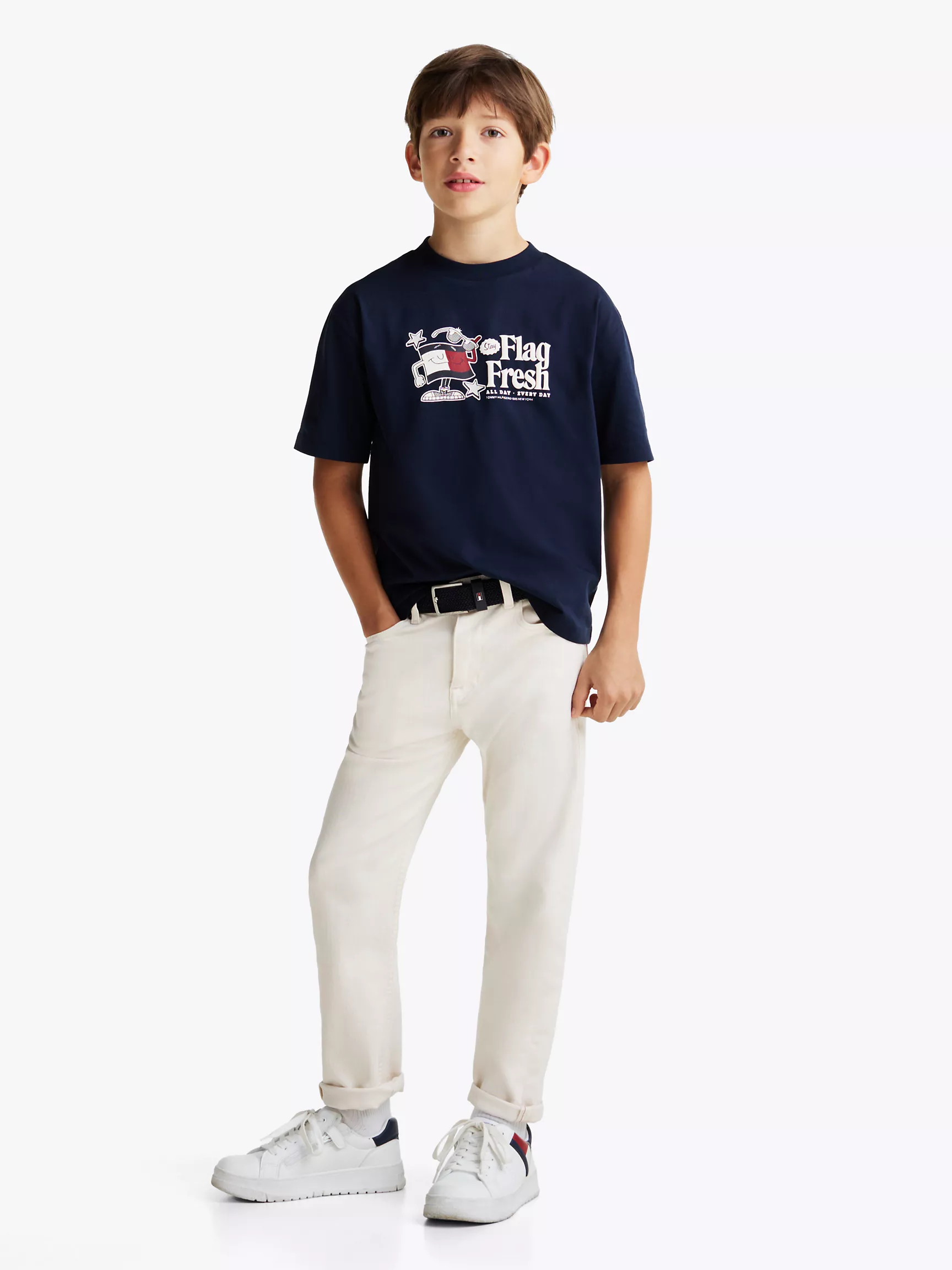 Футболка Tommy Hilfiger для мальчиков, Детская футболка с логотипом Flag Fresh