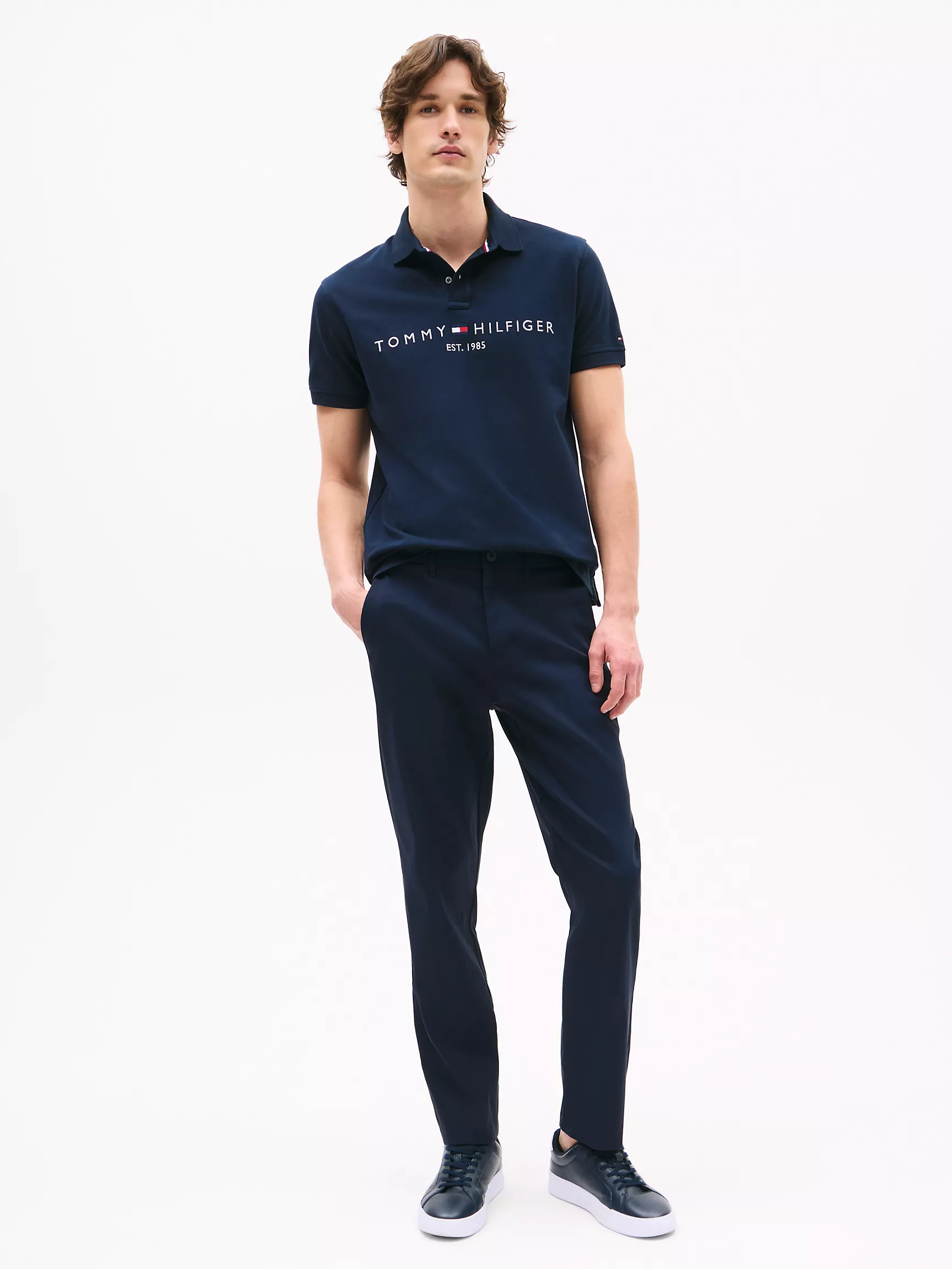 Мужское поло Tommy Hilfiger, Поло с вышитым графическим логотипом Tommy