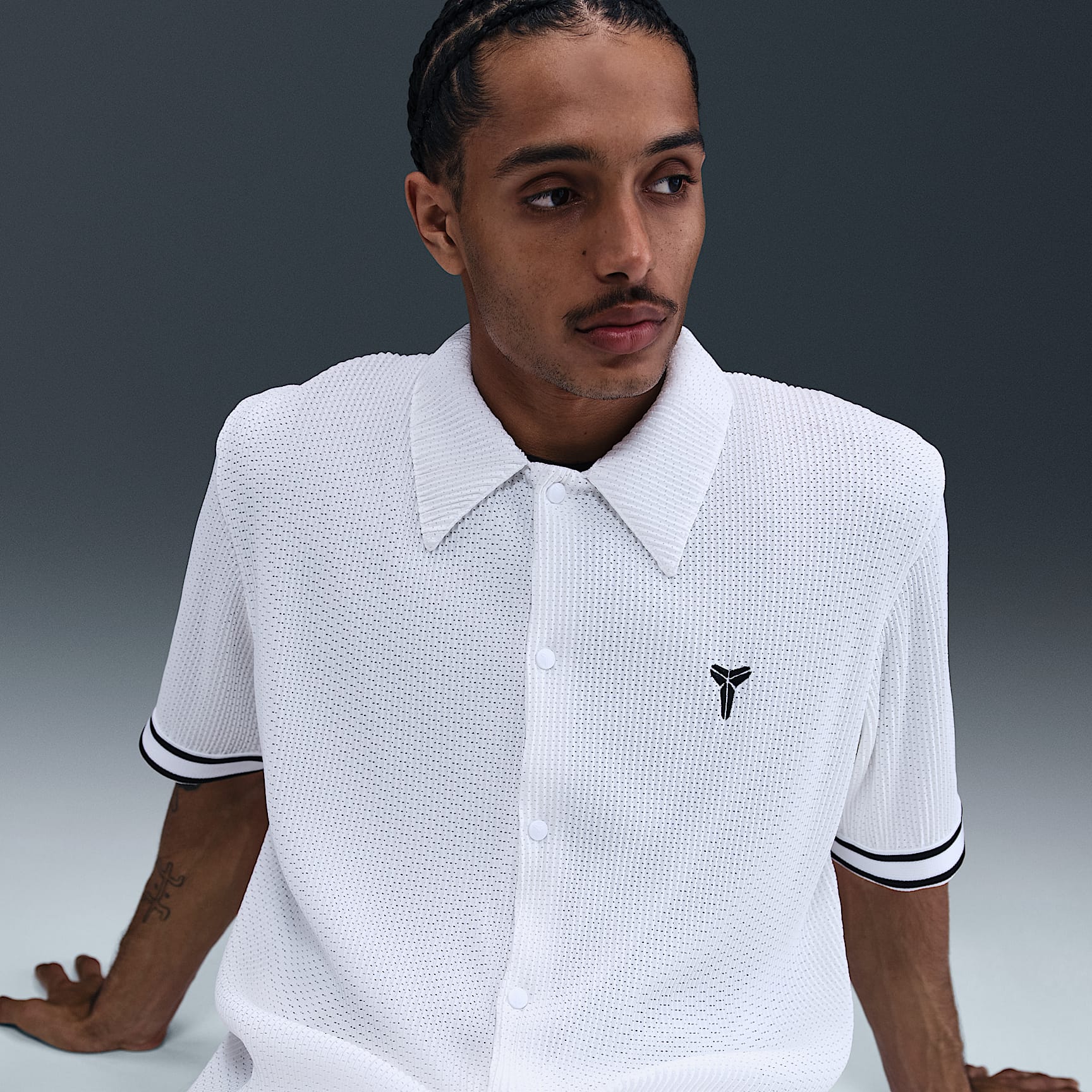 Kobe Men's Pleated Short-Sleeve Basketball Top