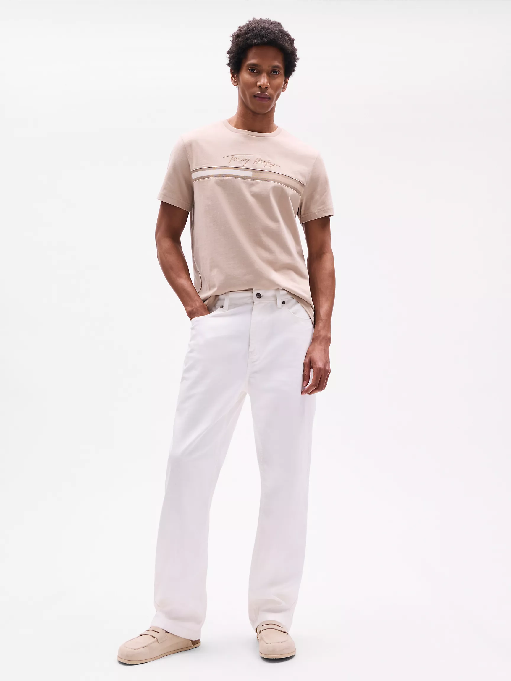 Мужская футболка Tommy Hilfiger, Футболка с тональным фирменным флаговым логотипом