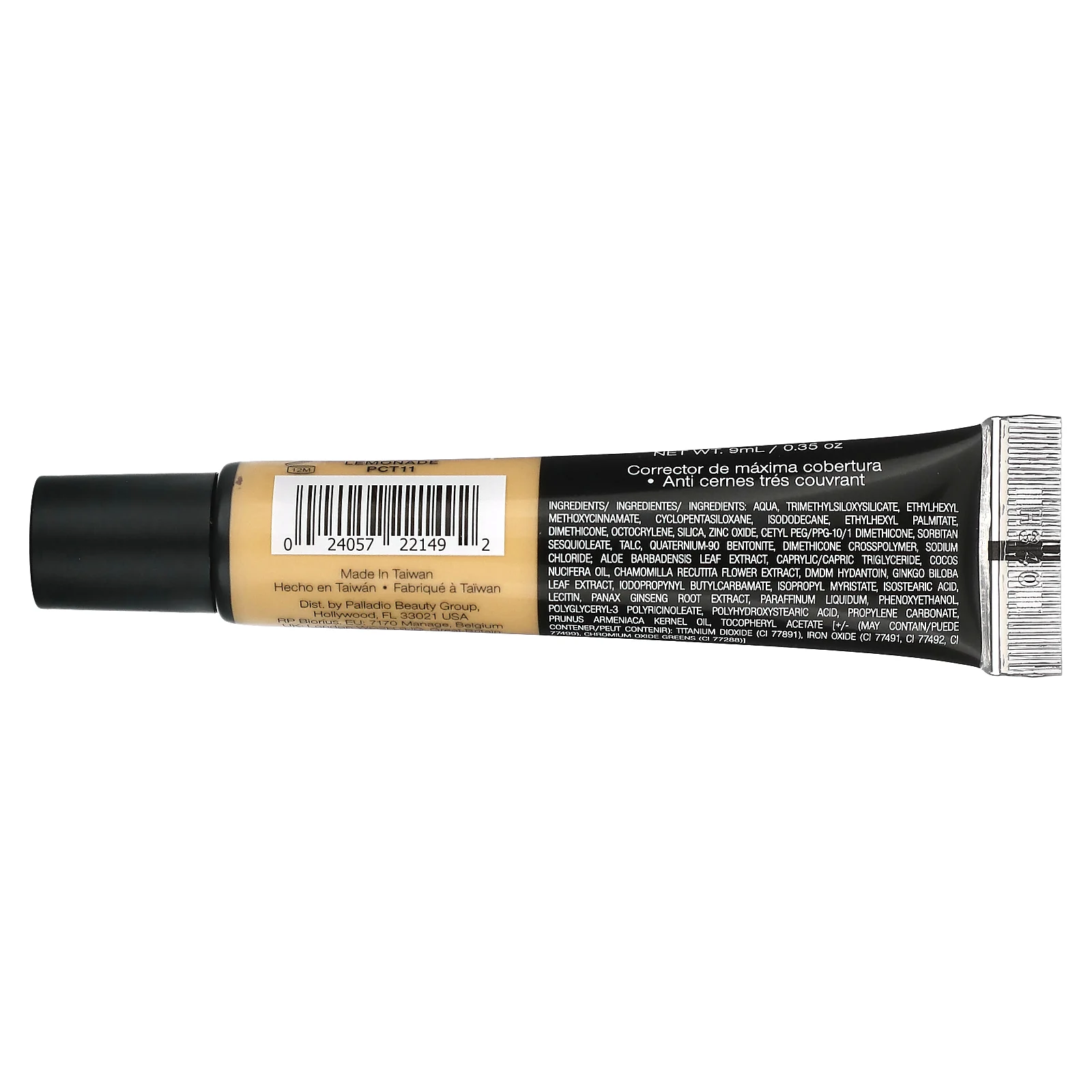 Palladio, консилер с полным покрытием, лимонад PCT11, 9 мл (0,35 унции)