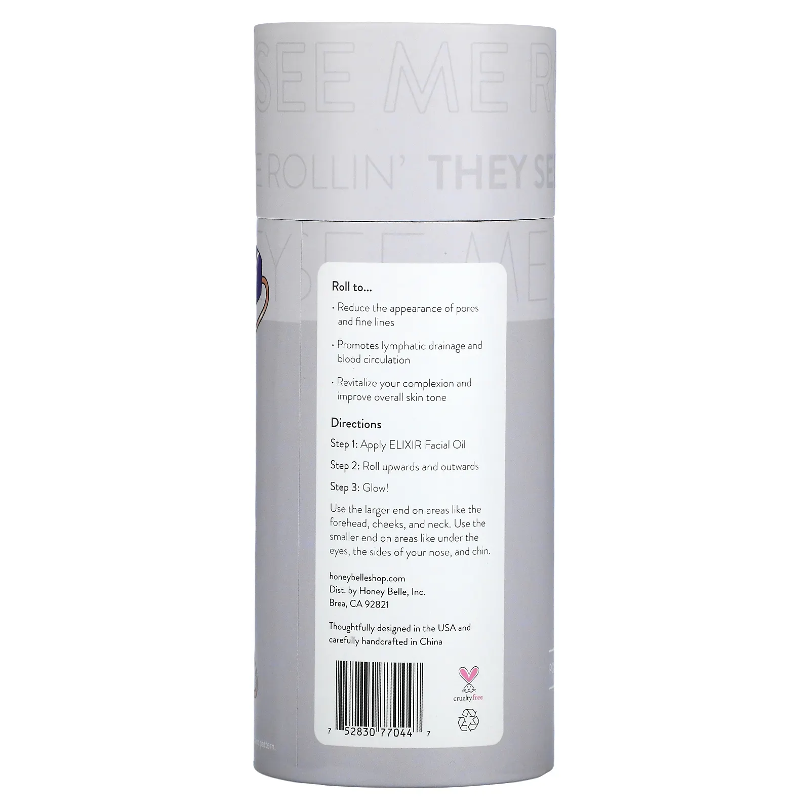 Honey Belle, массажер для лица из аметиста, 1 шт.