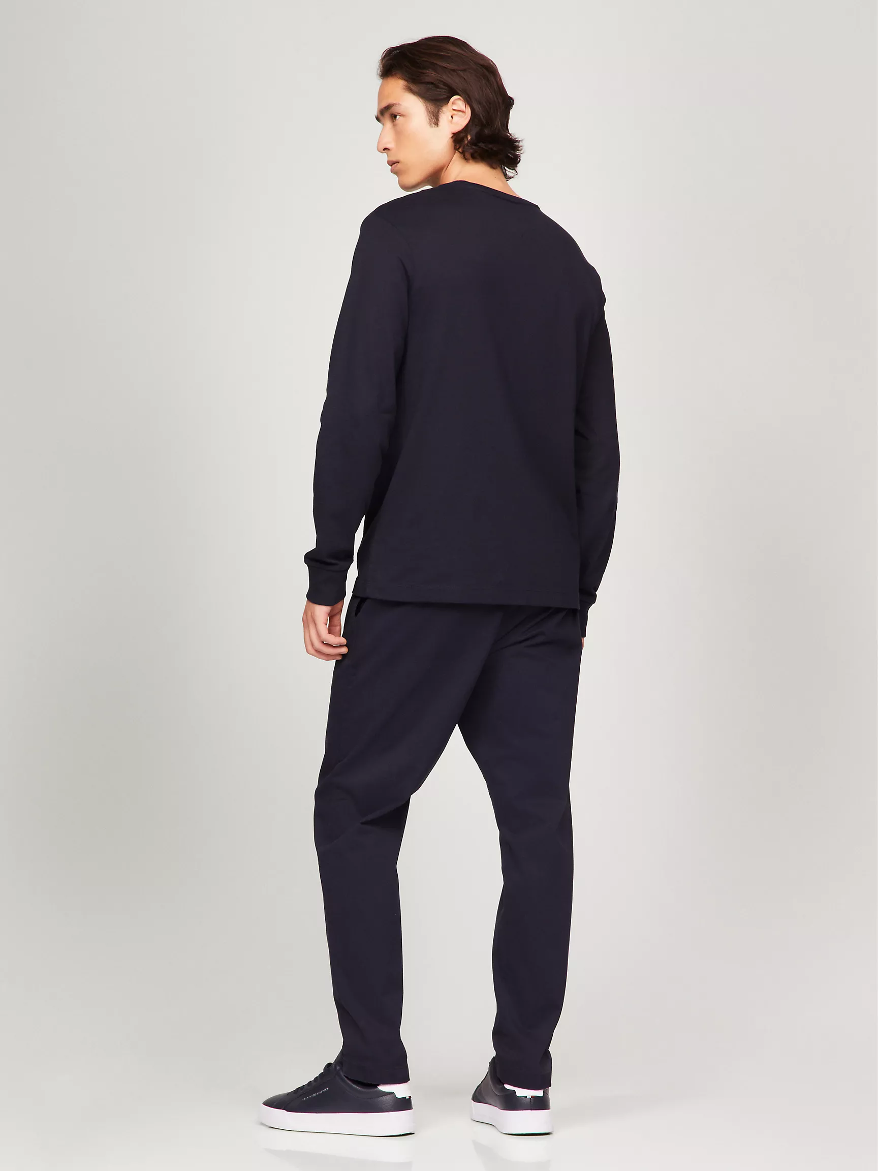 Мужская футболка Tommy Hilfiger, Футболка с длинным рукавом и тональным логотипом флага