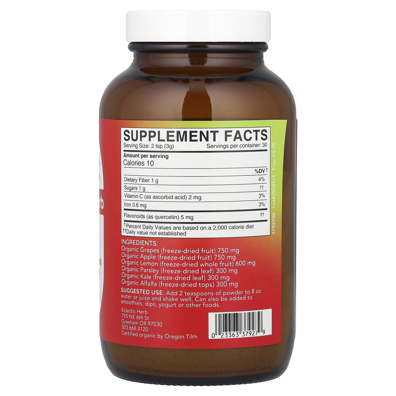 Eclectic Herb, Лиофилизированный, кверцетин в порошке с флавоноидами, 90 г (3,2 унции)